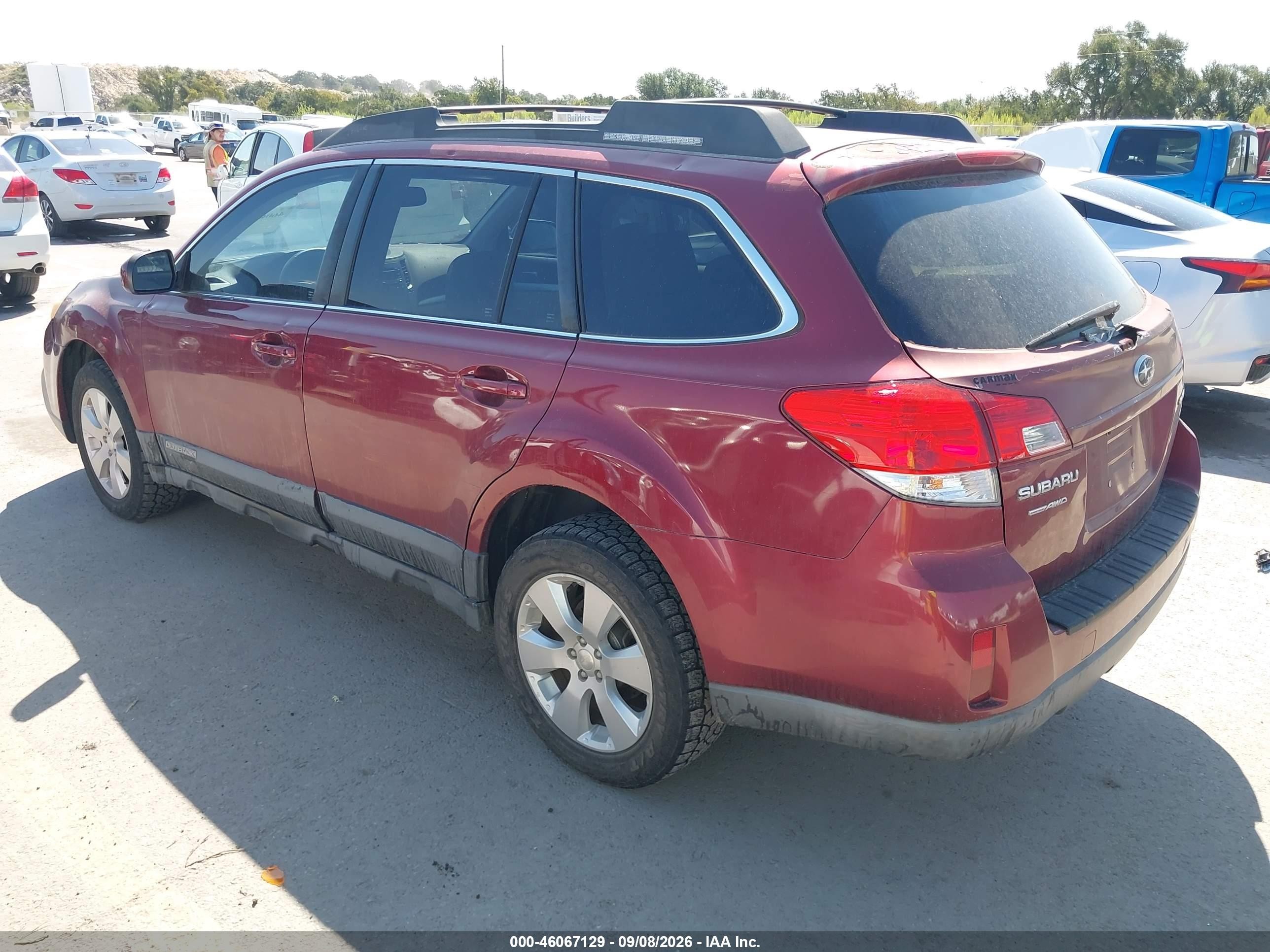 2011 Subaru Outback 2.5i Premium Maroon vin: 4S4BRBBC9B3346644