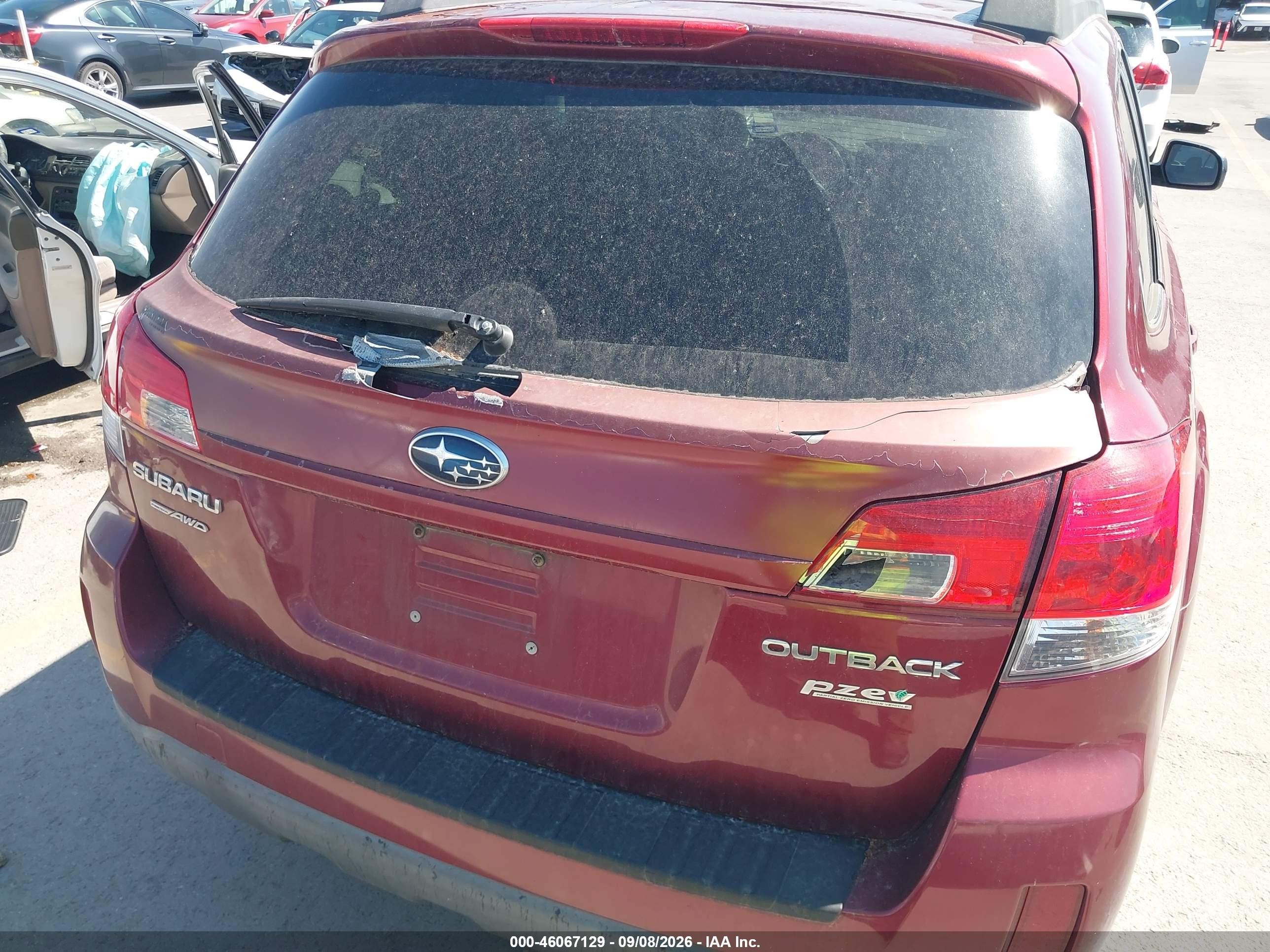 2011 Subaru Outback 2.5i Premium Maroon vin: 4S4BRBBC9B3346644
