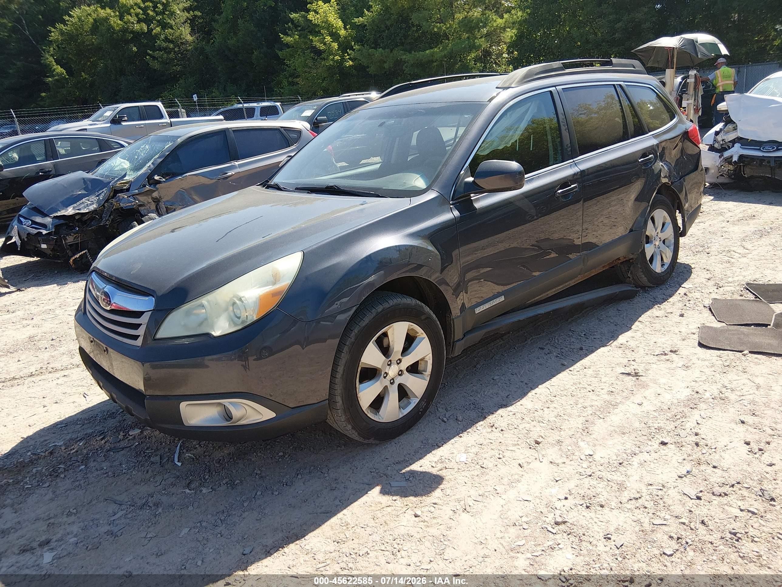 2010 Subaru Outback 2.5i Premium Gray vin: 4S4BRBCC0A3342107