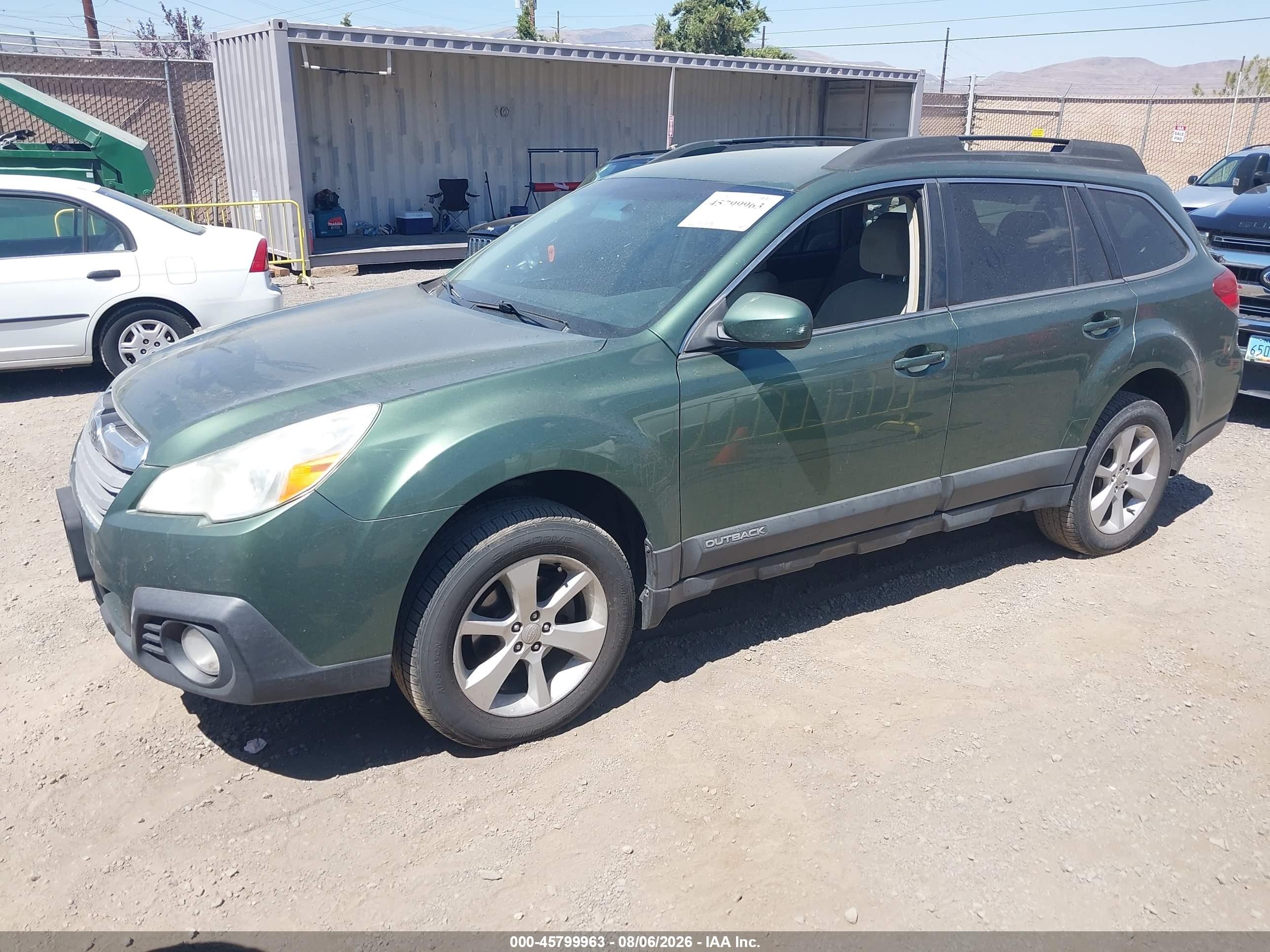 2013 Subaru Outback 2.5i Premium Green vin: 4S4BRBCC0D3283726