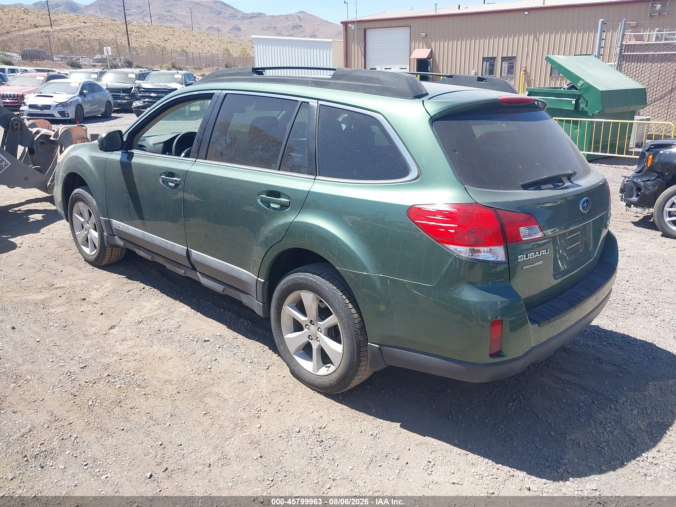 2013 Subaru Outback 2.5i Premium Green vin: 4S4BRBCC0D3283726