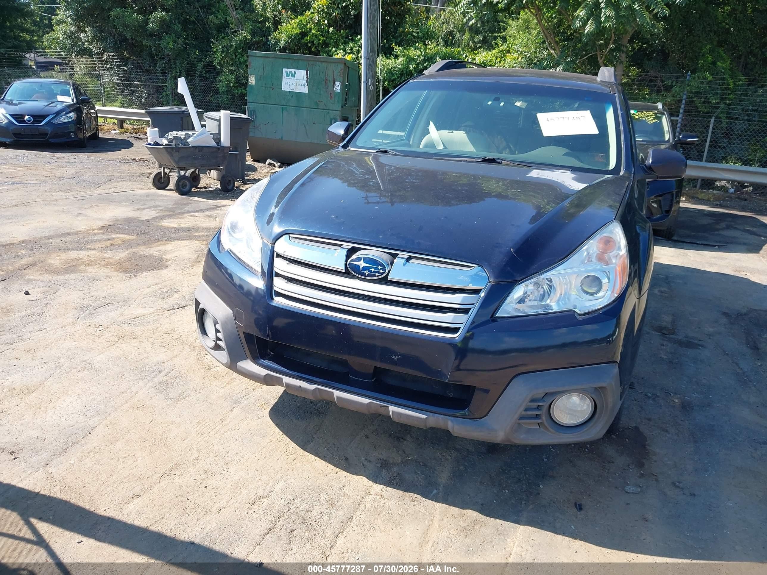 2013 Subaru Outback 2.5i Premium Blue vin: 4S4BRBCC0D3323609