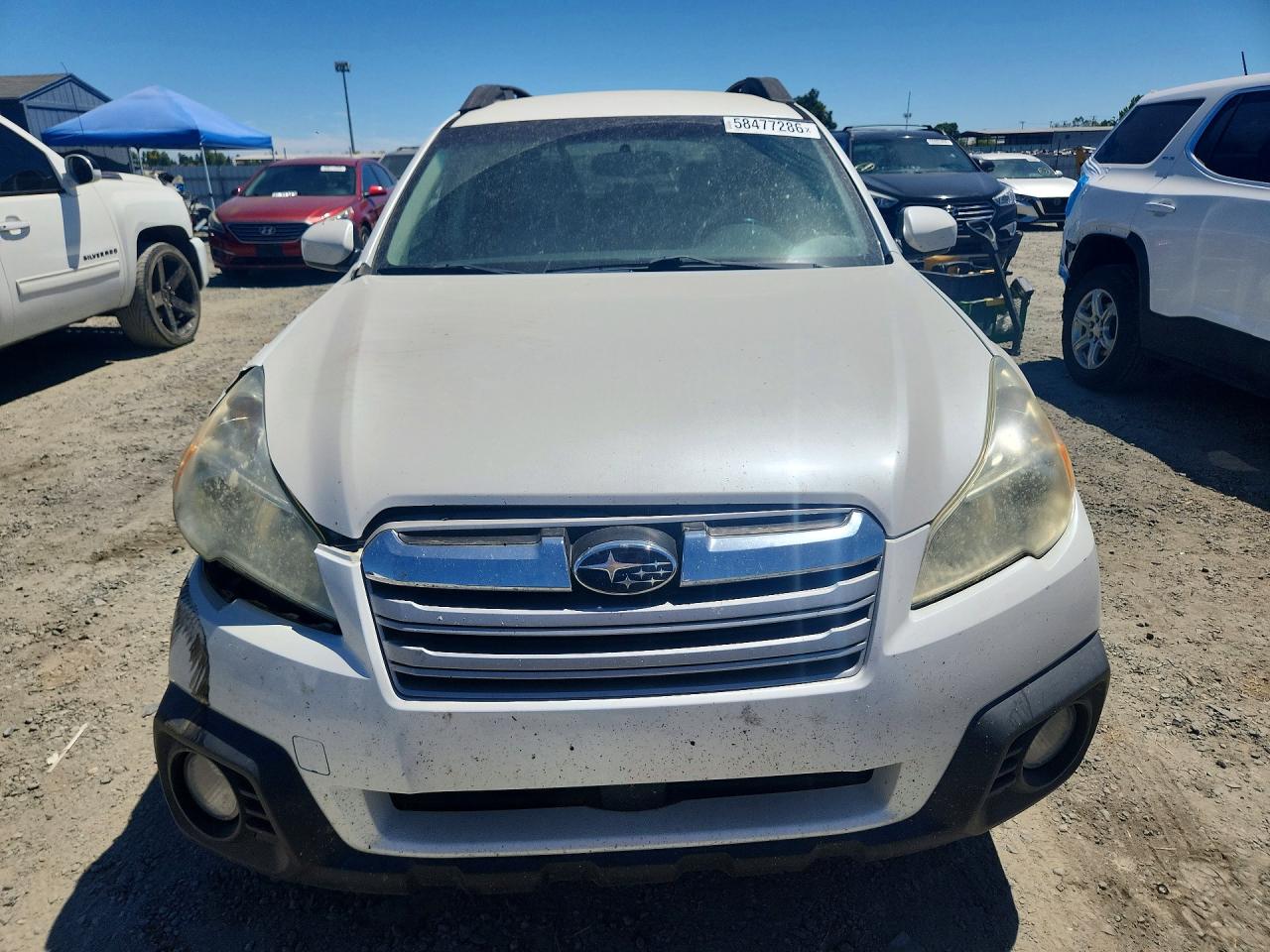 2014 Subaru Outback 2.5i Premium White vin: 4S4BRBCC0E3299832