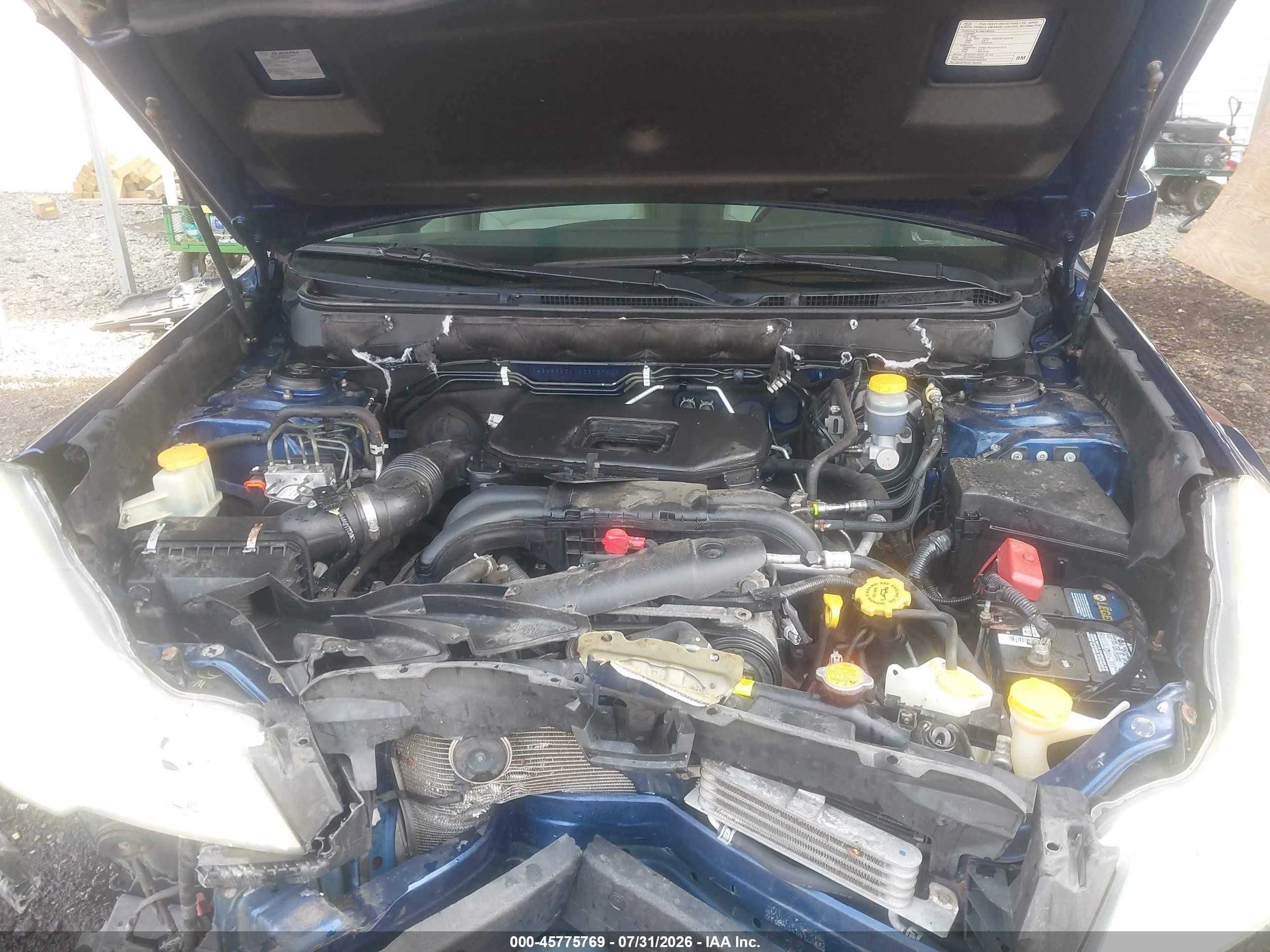 2010 Subaru Outback 2.5i Premium Blue vin: 4S4BRBCC1A3375780