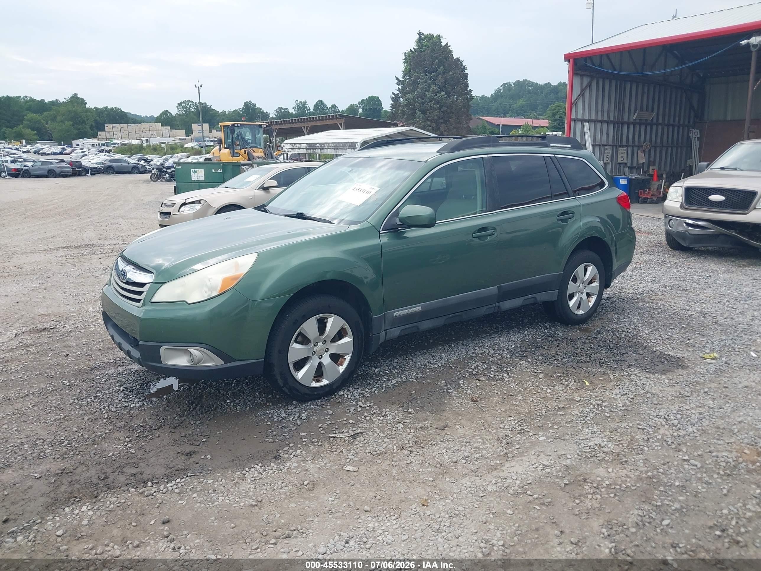 2011 Subaru Outback 2.5i Premium Green vin: 4S4BRBCC1B3315502