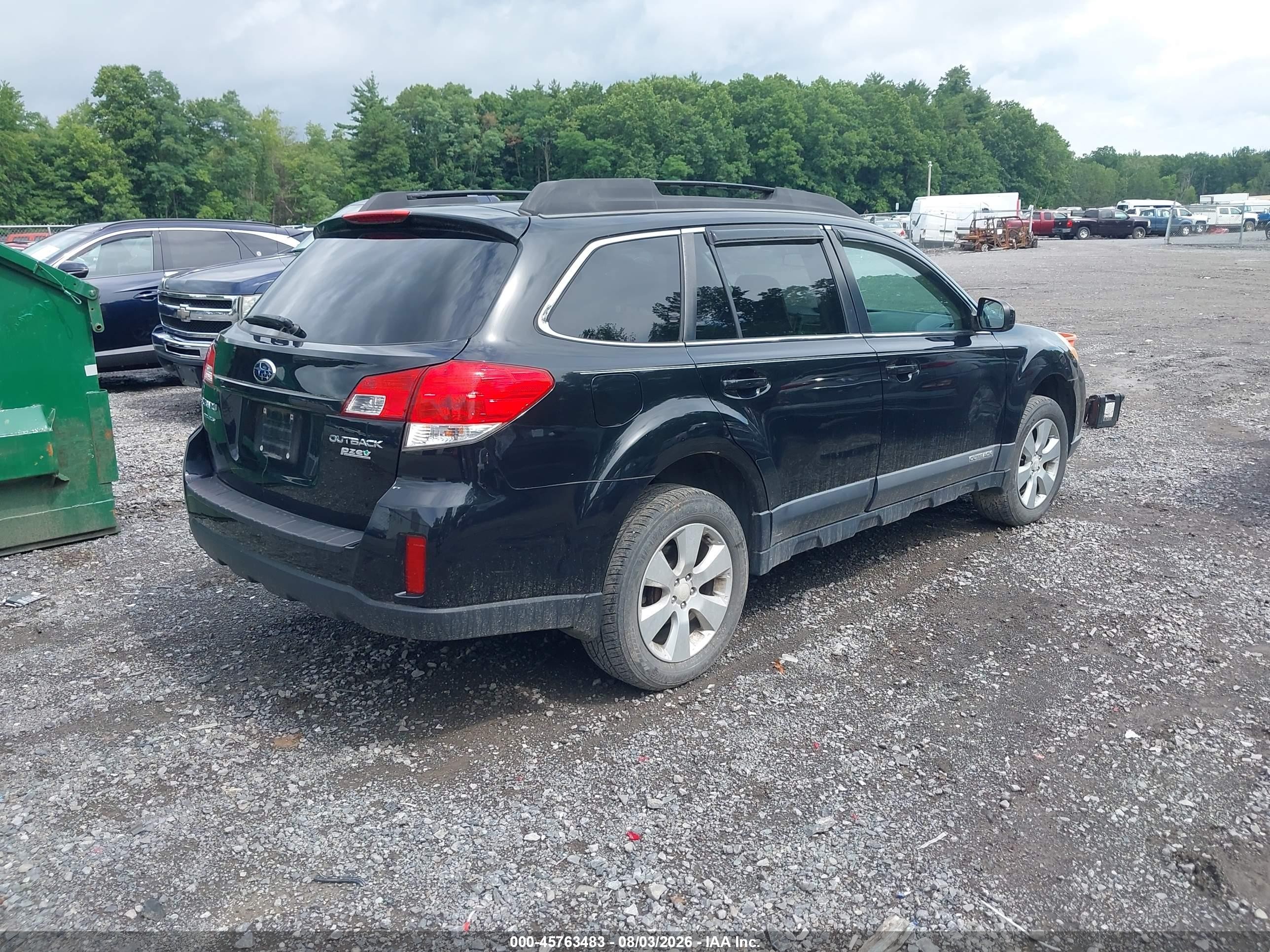 2011 Subaru Outback 2.5i Premium Black vin: 4S4BRBCC1B3330694