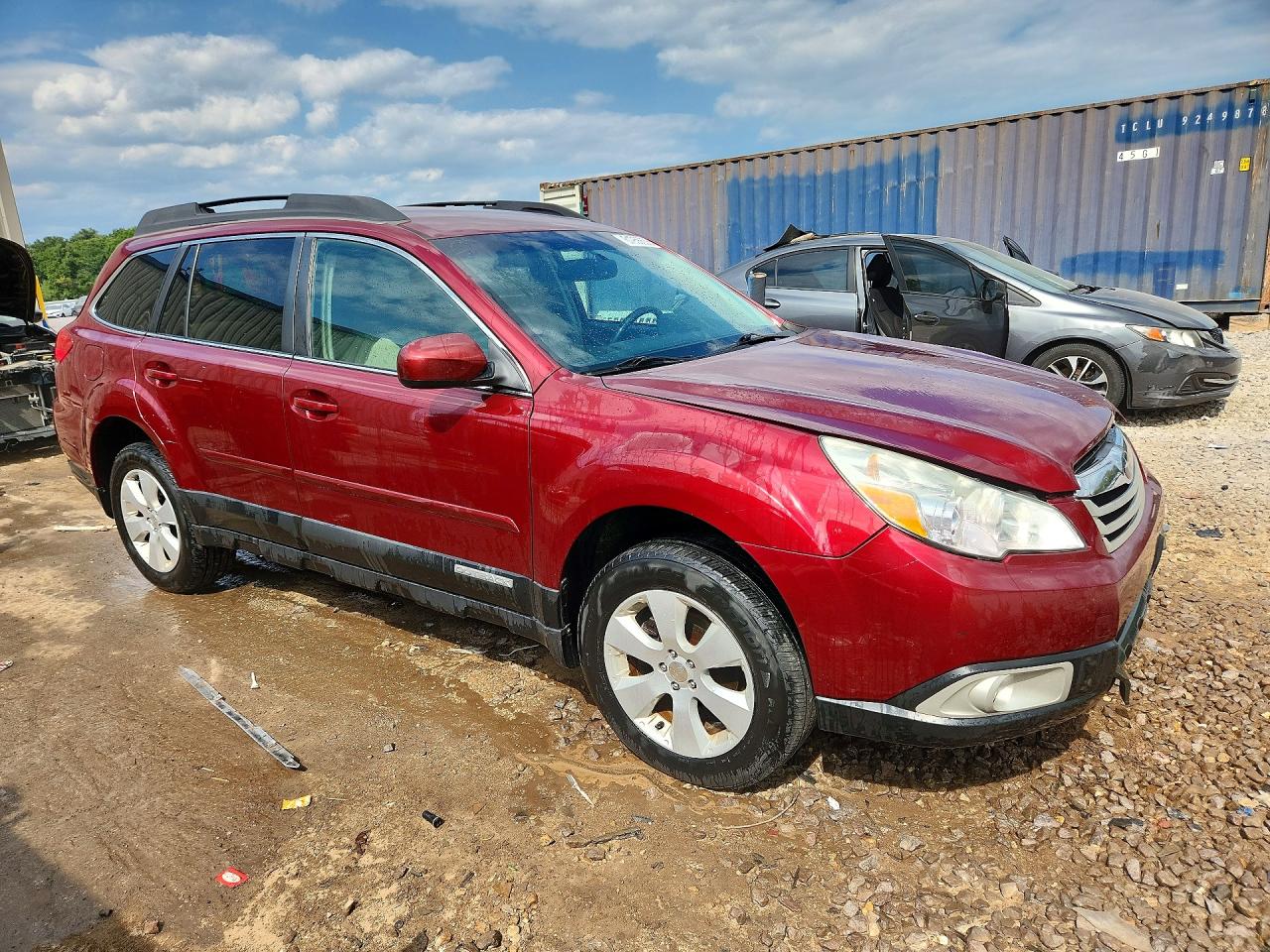 2011 Subaru Outback 2.5i Premium Красный vin: 4S4BRBCC1B3424199