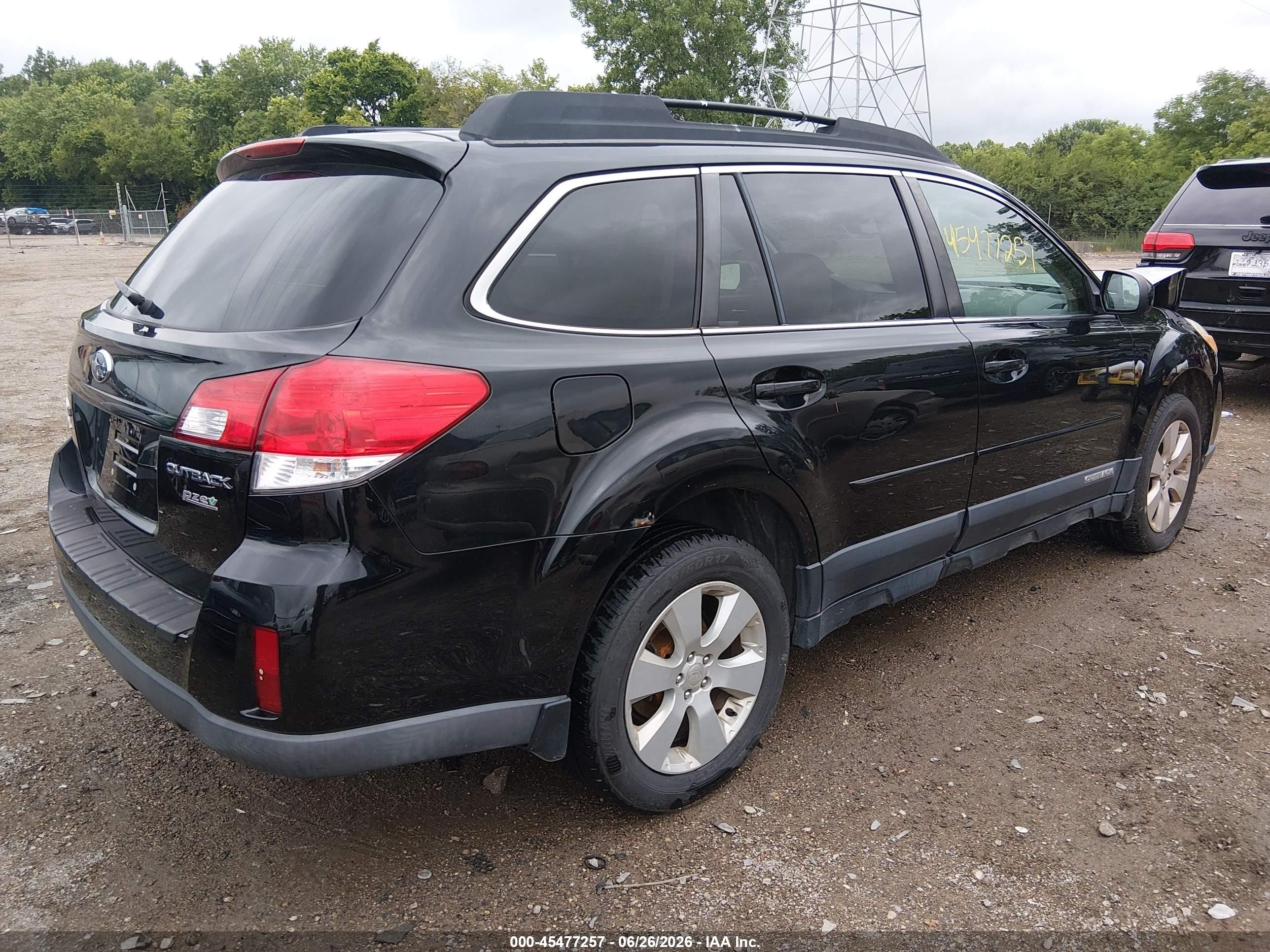2012 Subaru Outback 2.5i Premium Black vin: 4S4BRBCC1C1248977