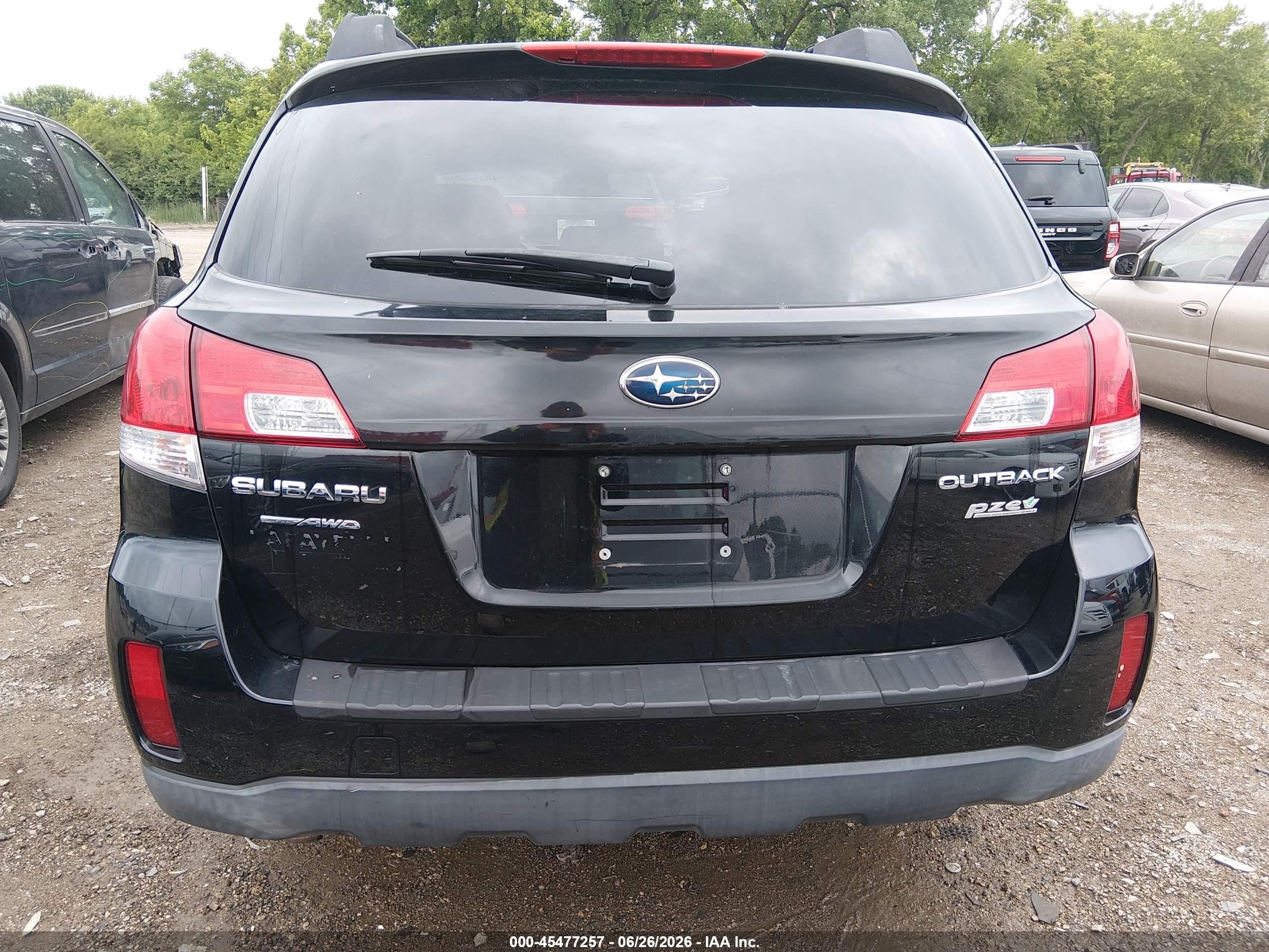 2012 Subaru Outback 2.5i Premium Black vin: 4S4BRBCC1C1248977
