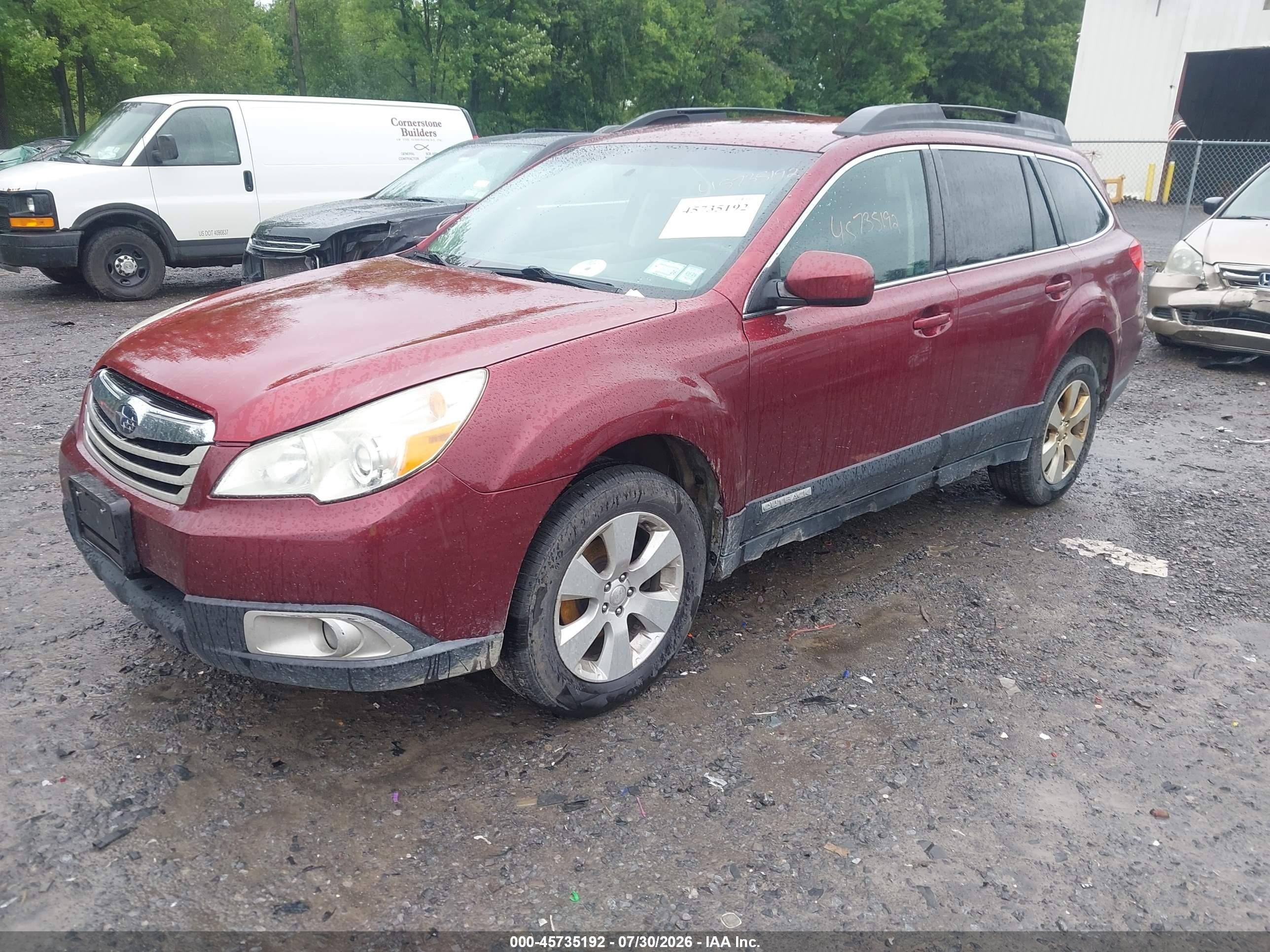 2012 Subaru Outback 2.5i Premium Red vin: 4S4BRBCC1C3207799