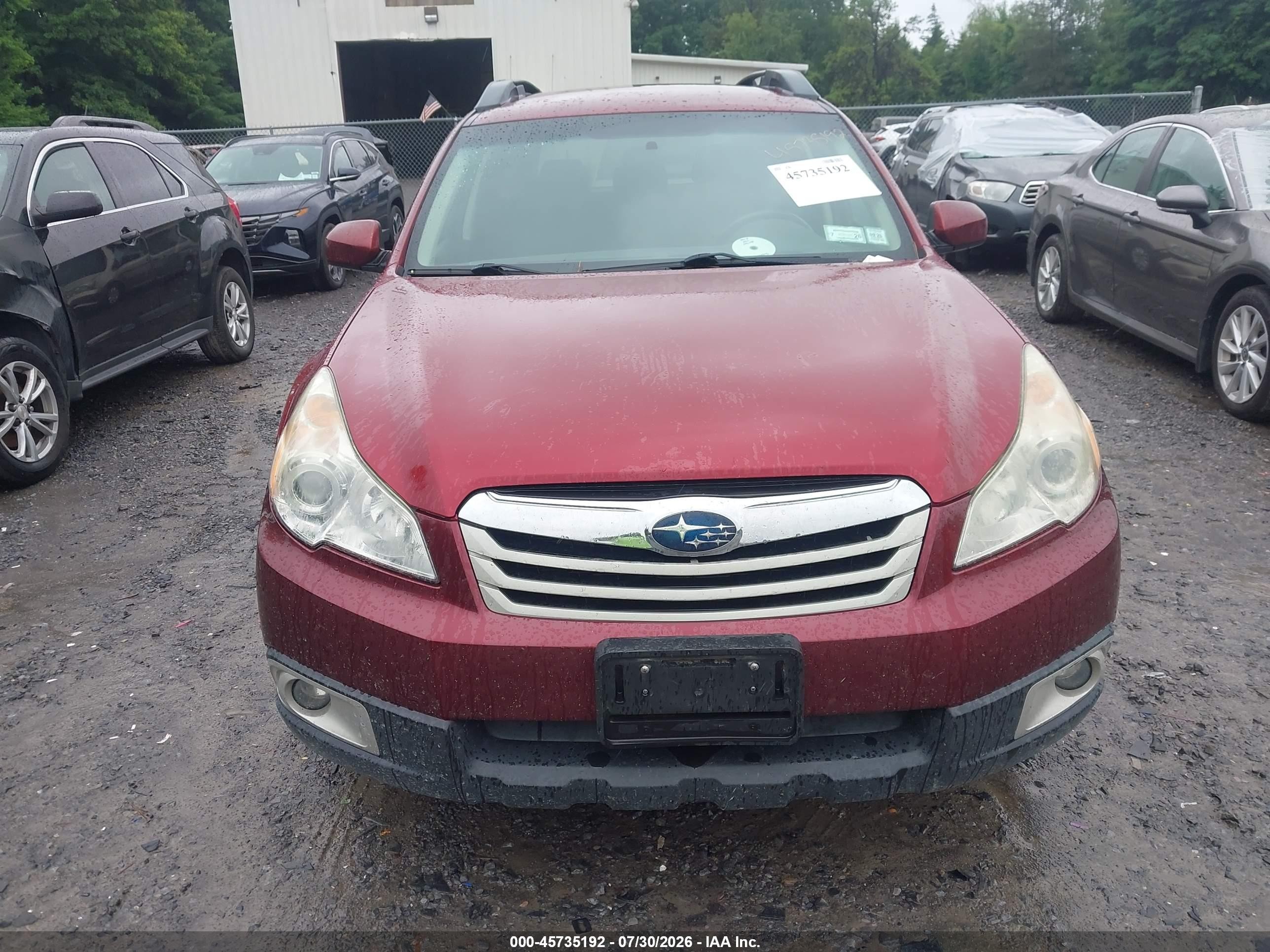 2012 Subaru Outback 2.5i Premium Red vin: 4S4BRBCC1C3207799