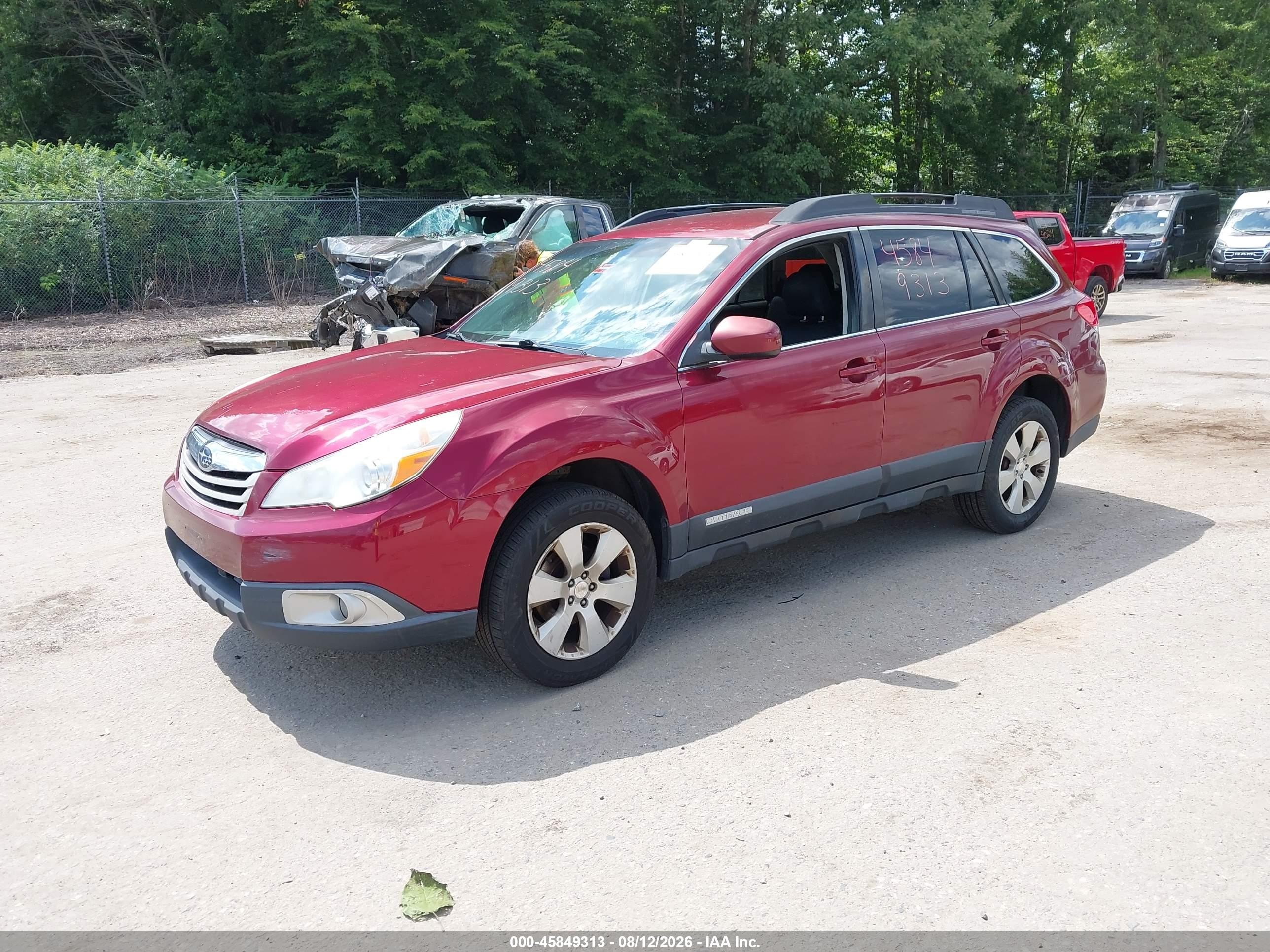 2012 Subaru Outback 2.5i Premium Maroon vin: 4S4BRBCC1C3266934