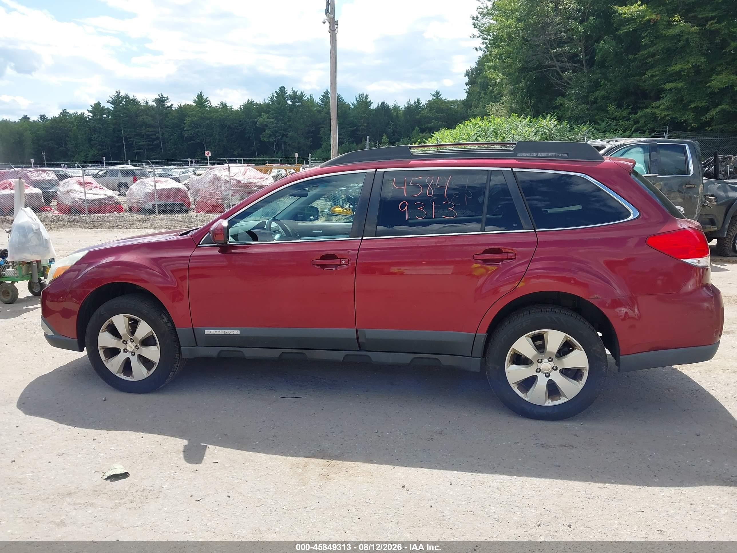 2012 Subaru Outback 2.5i Premium Maroon vin: 4S4BRBCC1C3266934