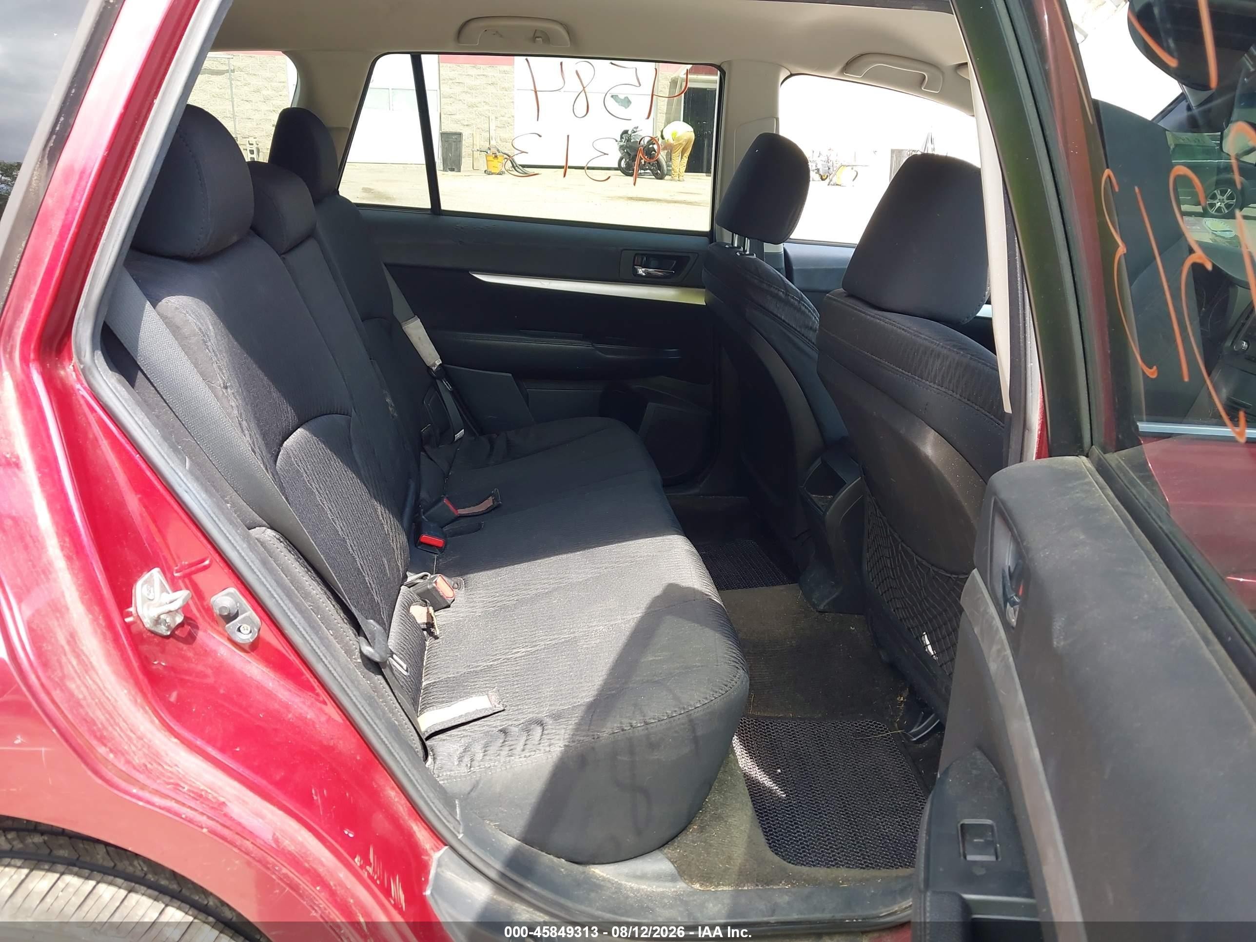 2012 Subaru Outback 2.5i Premium Maroon vin: 4S4BRBCC1C3266934