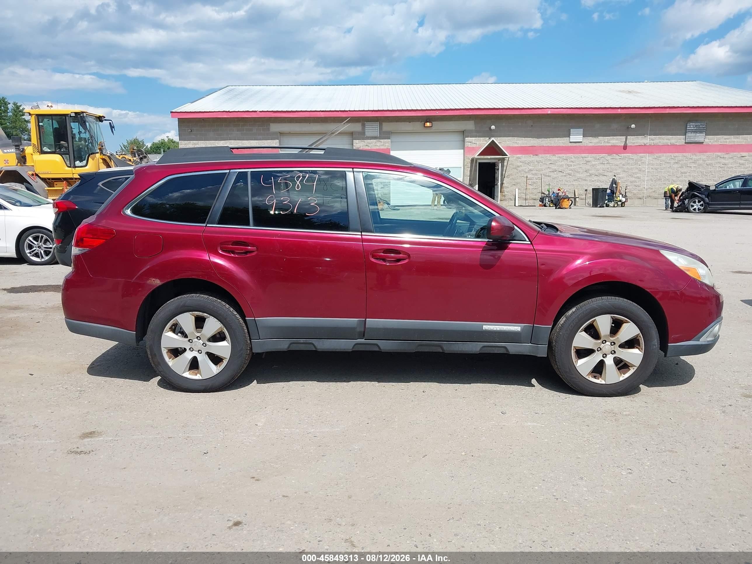 2012 Subaru Outback 2.5i Premium Maroon vin: 4S4BRBCC1C3266934
