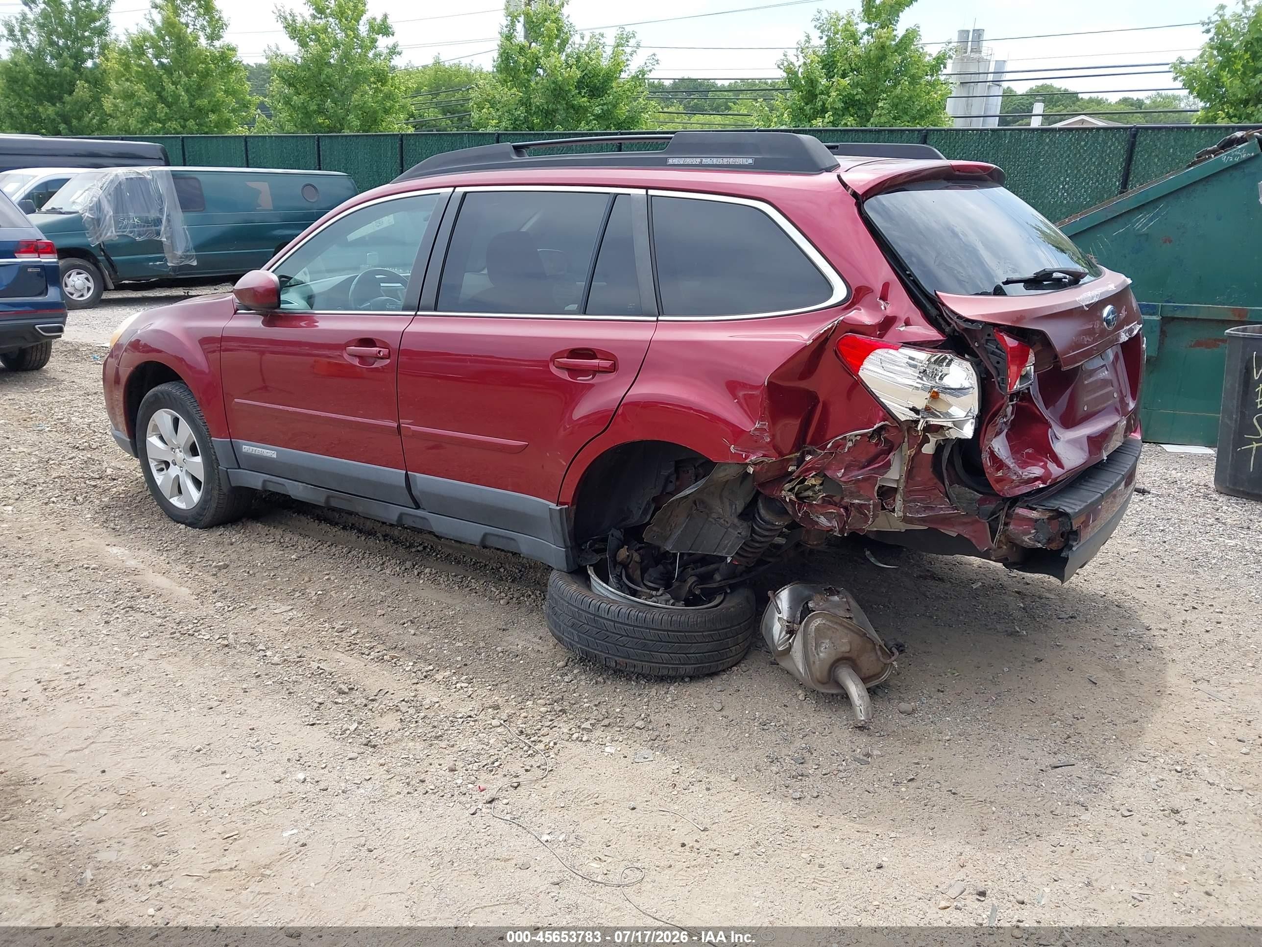 2012 Subaru Outback 2.5i Premium Red vin: 4S4BRBCC1C3276413