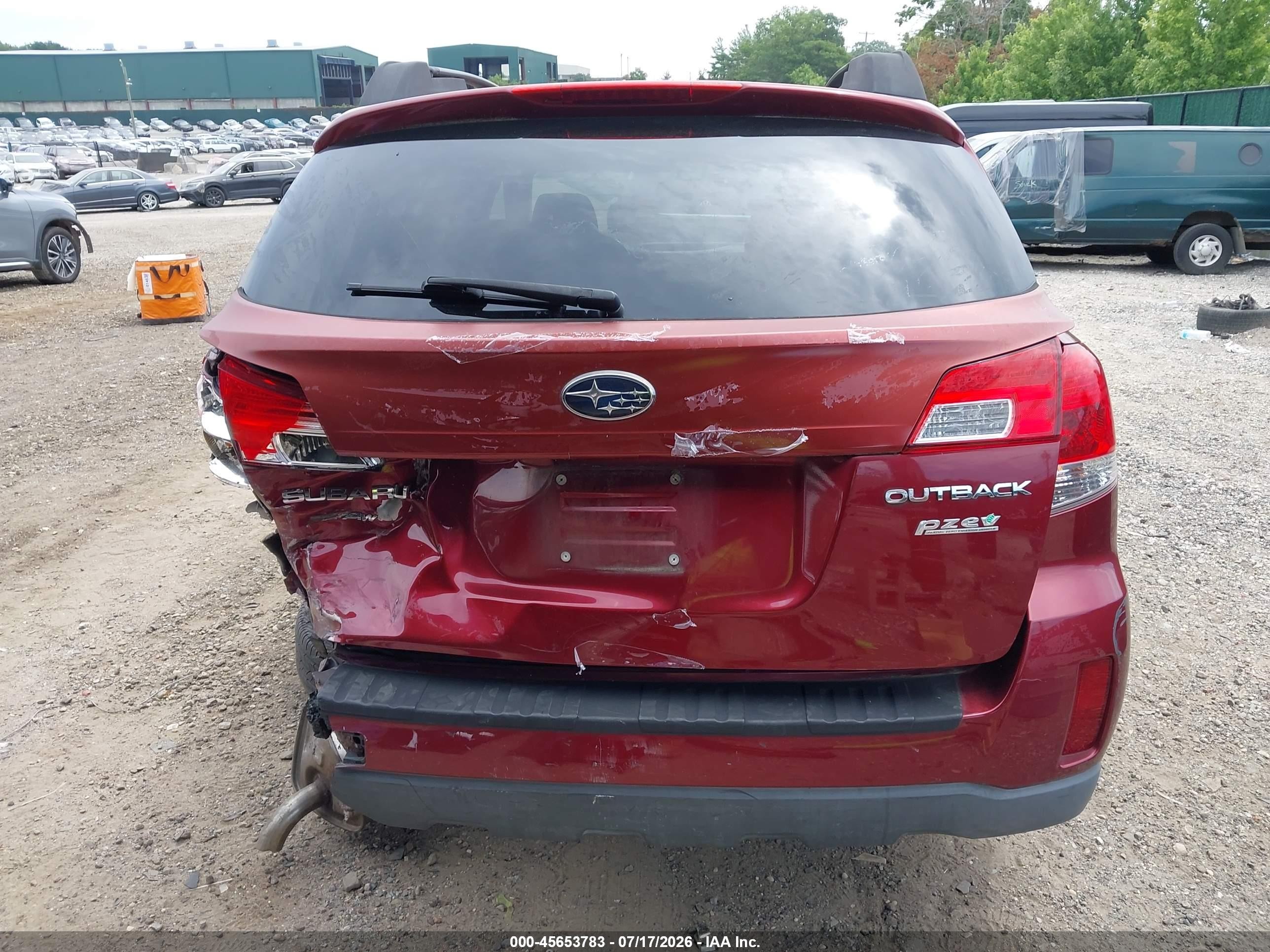 2012 Subaru Outback 2.5i Premium Red vin: 4S4BRBCC1C3276413