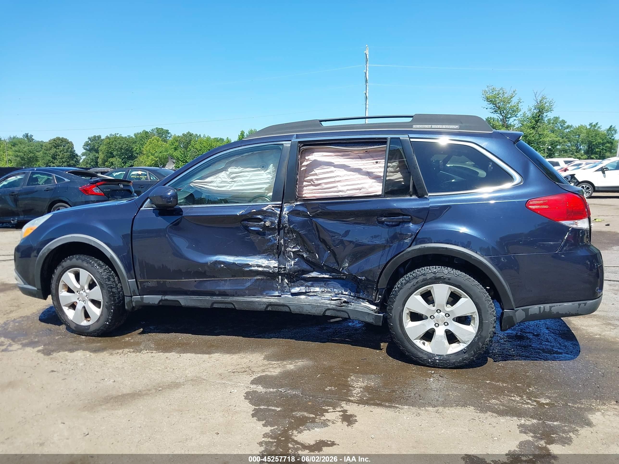 2012 Subaru Outback 2.5i Premium Blue vin: 4S4BRBCC2C3269275