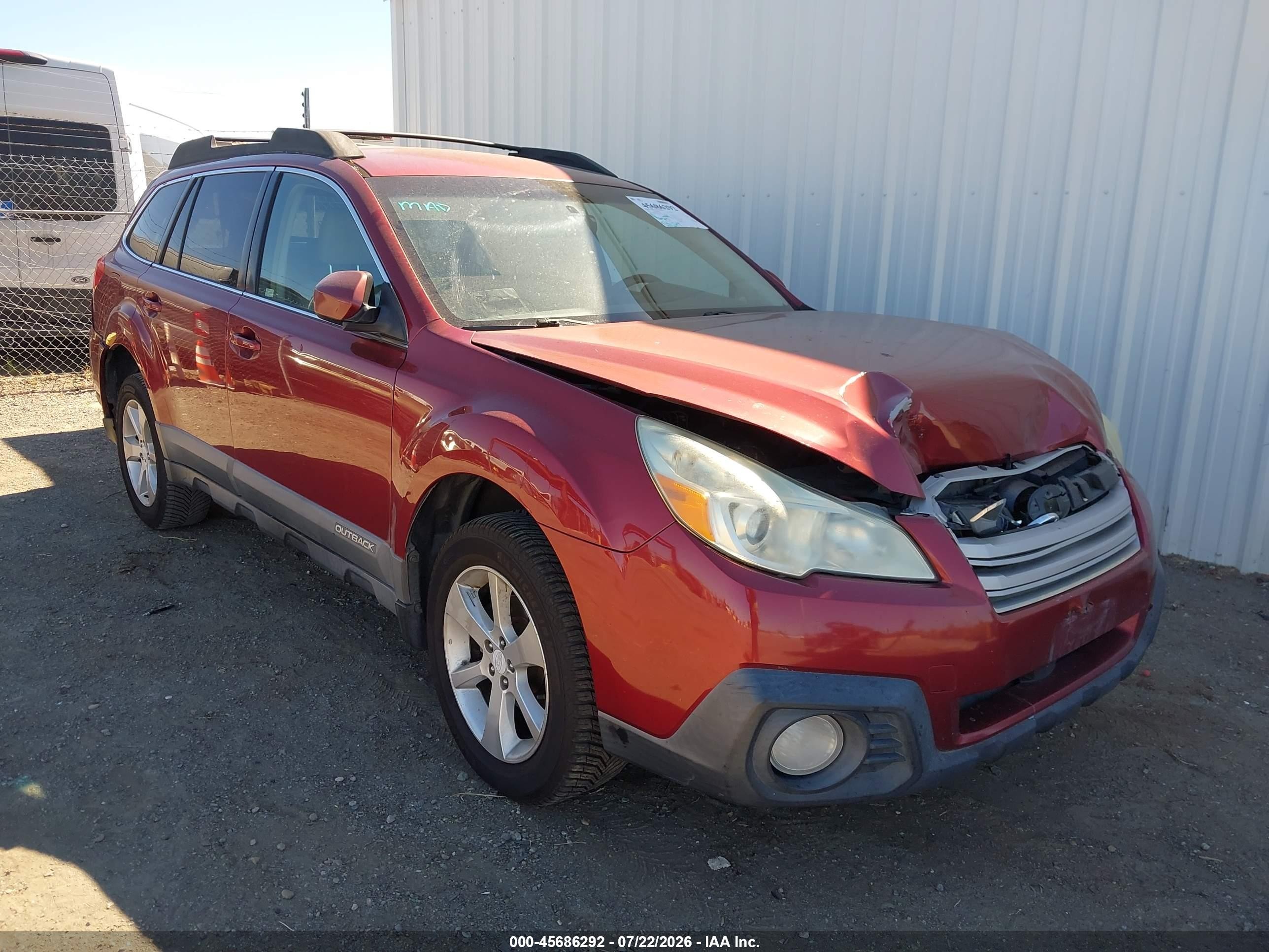 2013 Subaru Outback 2.5i Premium Red vin: 4S4BRBCC2D3309940