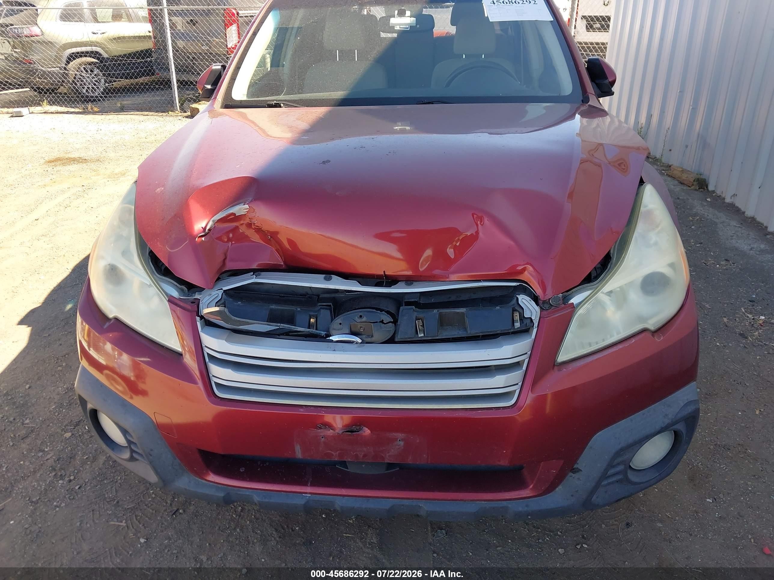 2013 Subaru Outback 2.5i Premium Red vin: 4S4BRBCC2D3309940
