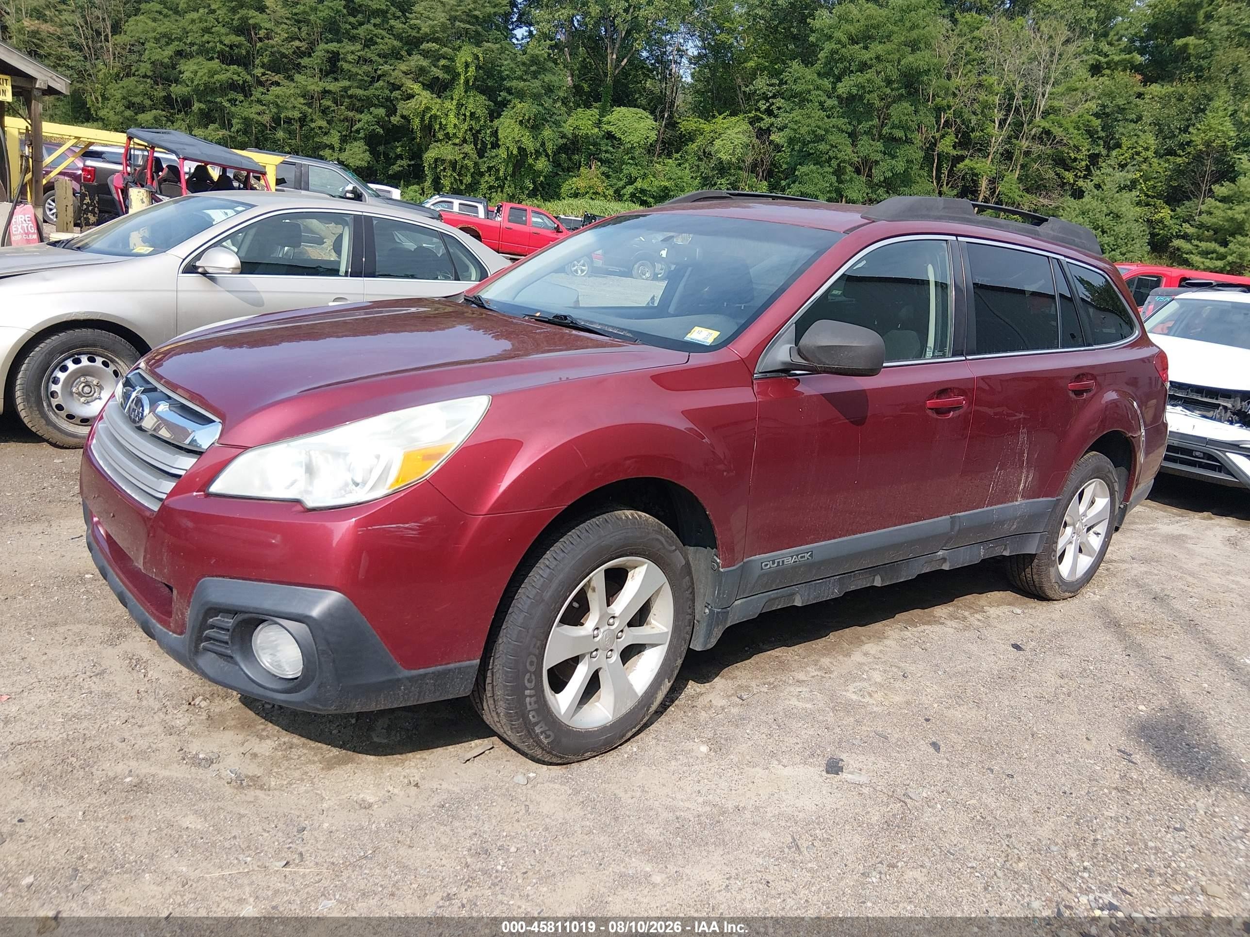 2013 Subaru Outback 2.5i Premium Red vin: 4S4BRBCC2D3319383