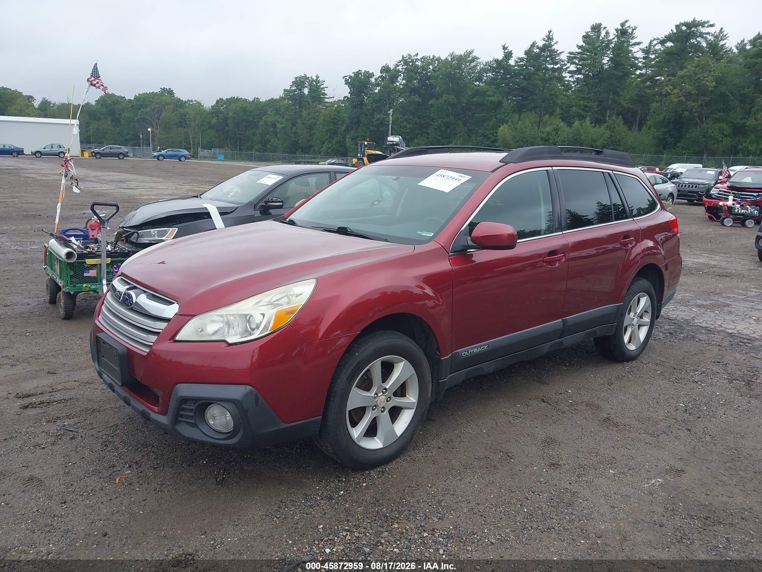 2013 Subaru Outback 2.5i Premium Red vin: 4S4BRBCC2D3320789