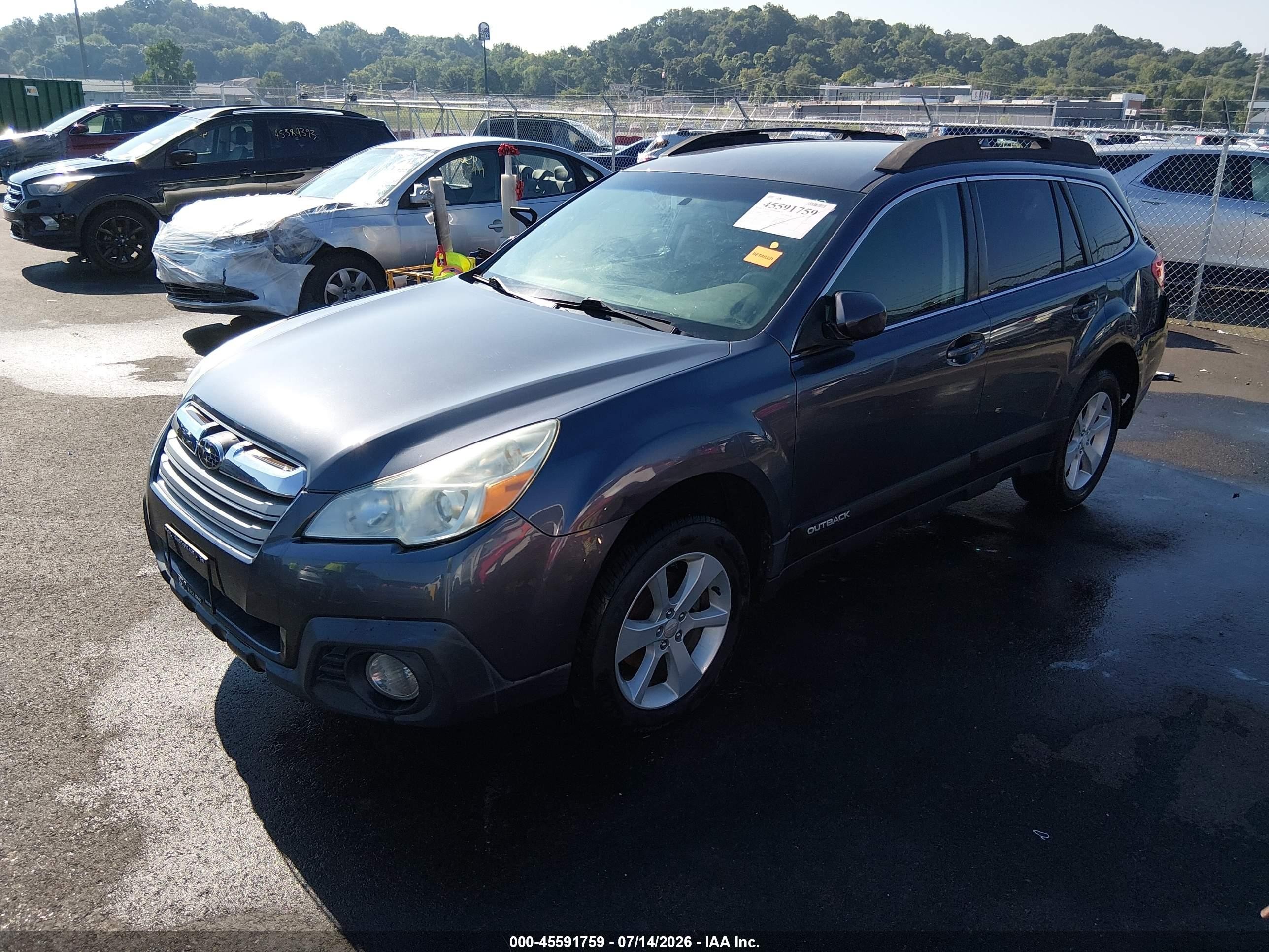 2014 Subaru Outback 2.5i Premium Blue vin: 4S4BRBCC2E3229927