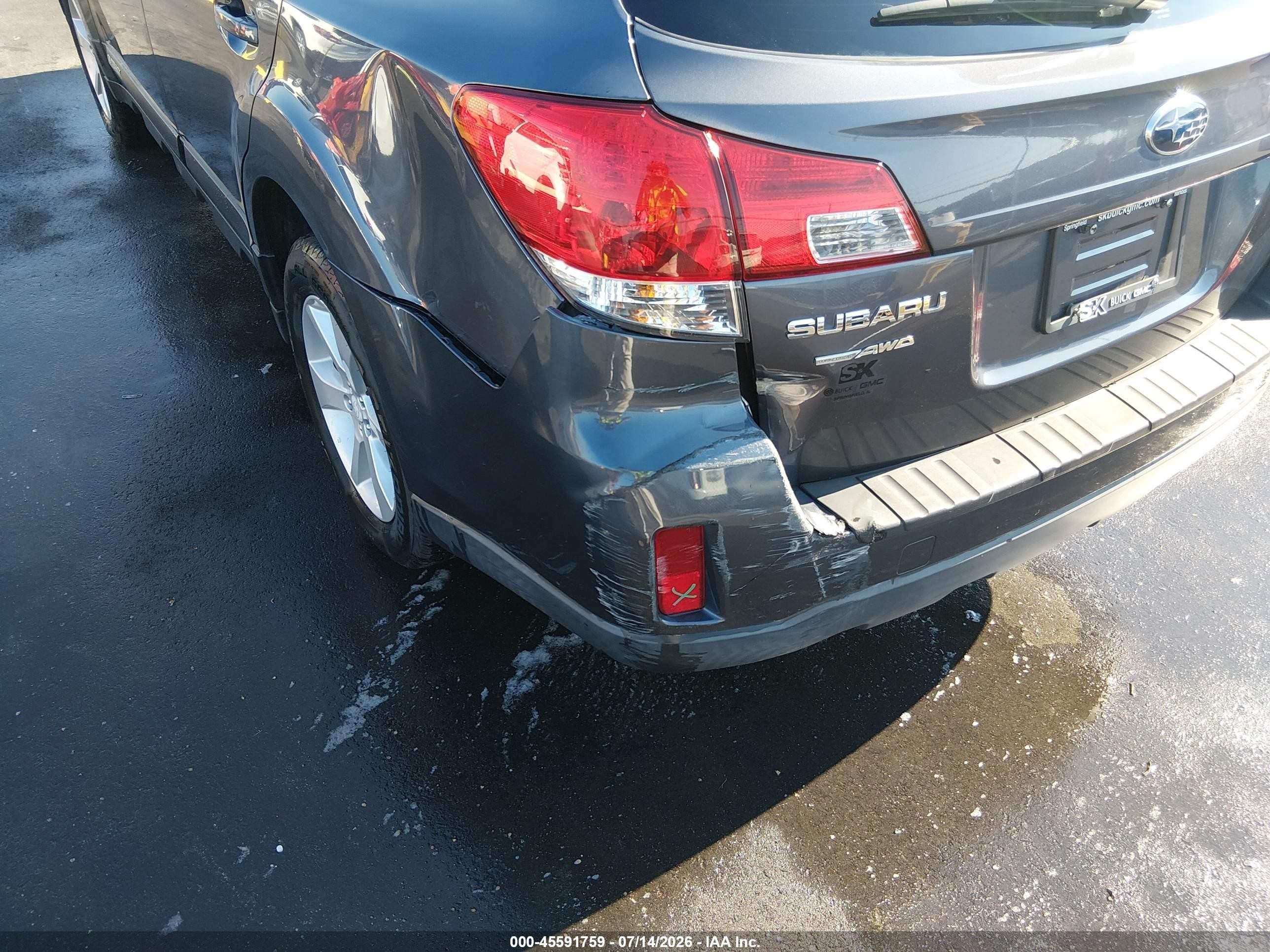 2014 Subaru Outback 2.5i Premium Blue vin: 4S4BRBCC2E3229927