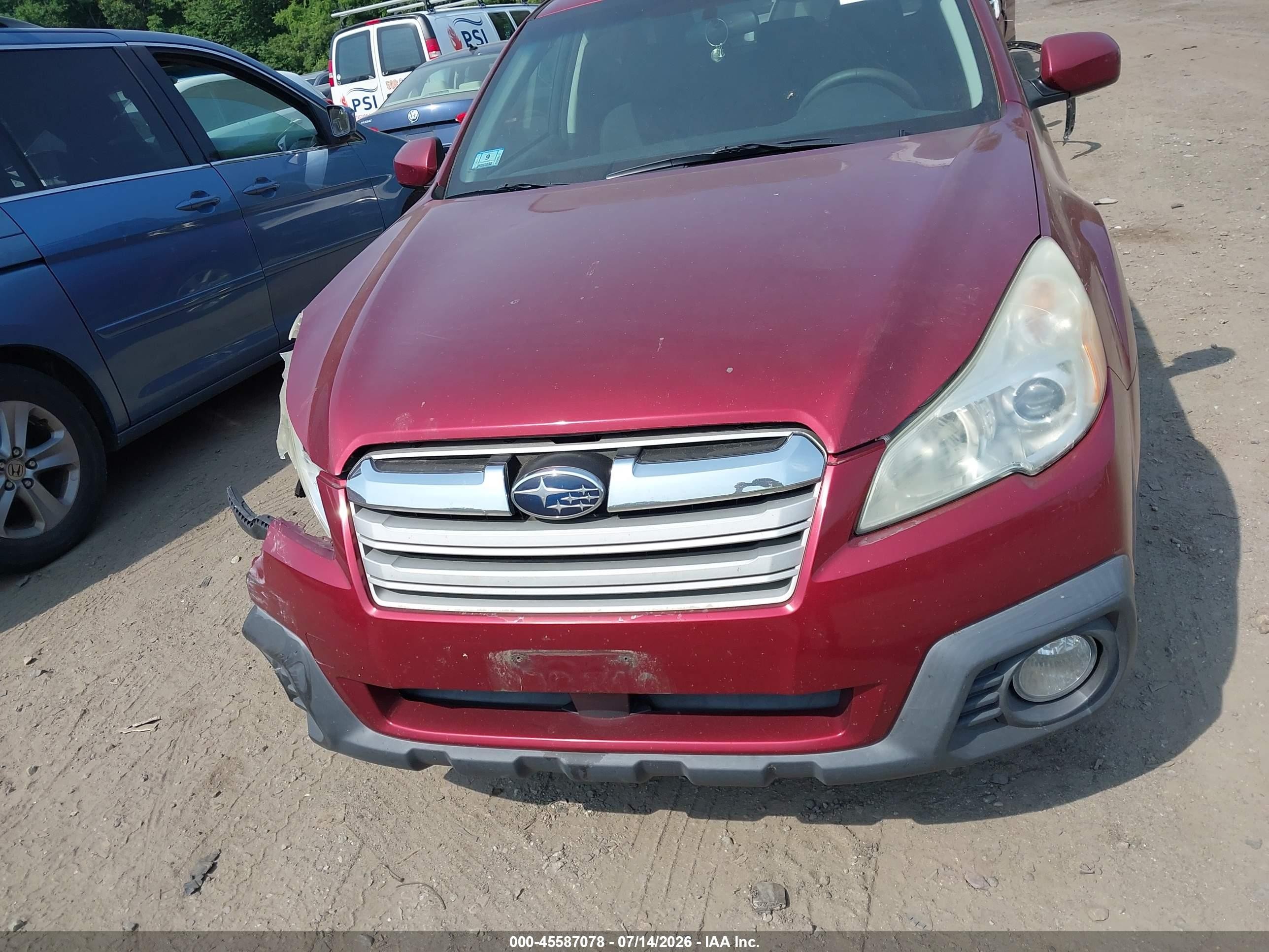 2014 Subaru Outback 2.5i Premium Red vin: 4S4BRBCC2E3249885