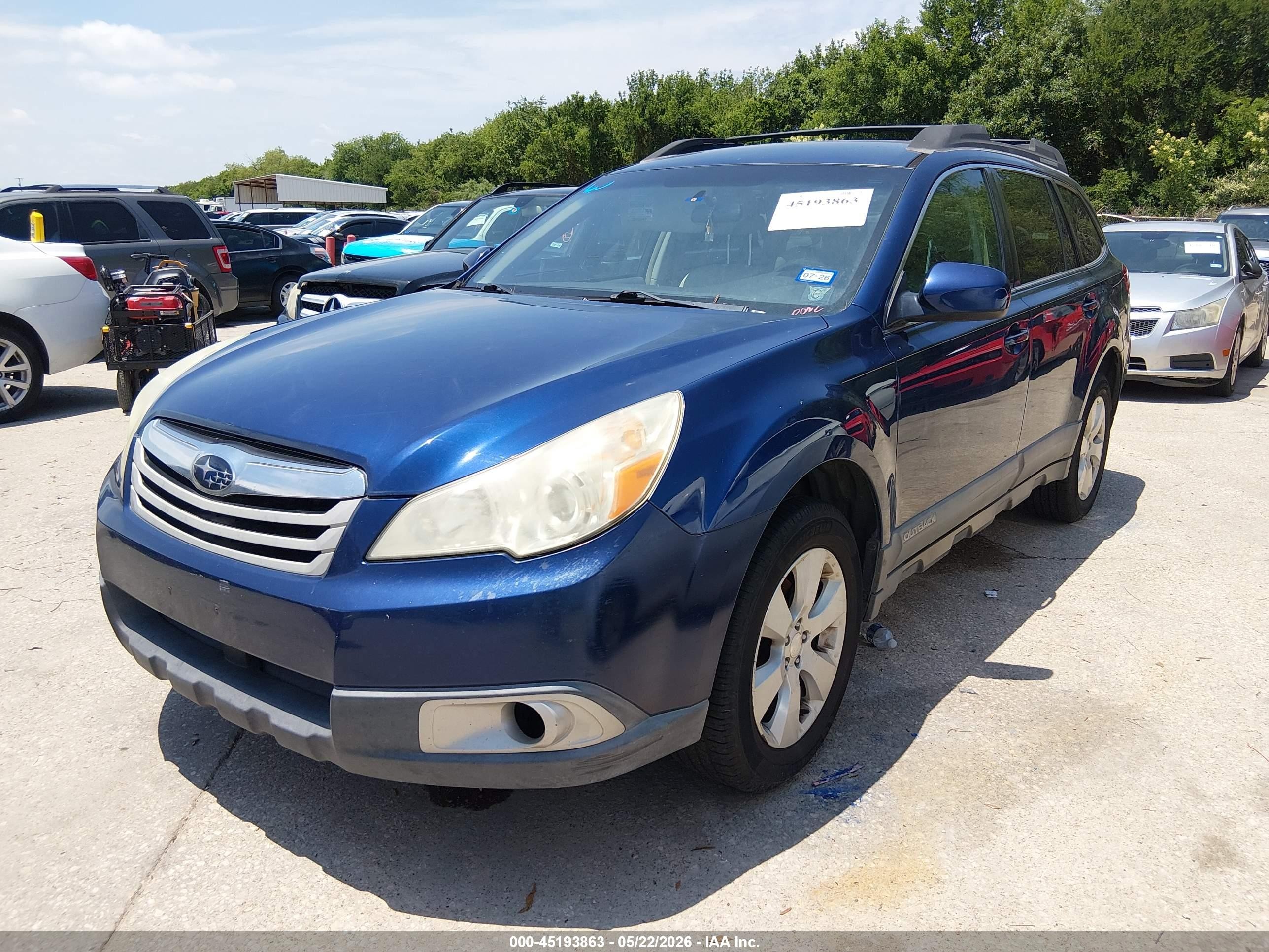 2010 Subaru Outback 2.5i Premium Blue vin: 4S4BRBCC3A3367678
