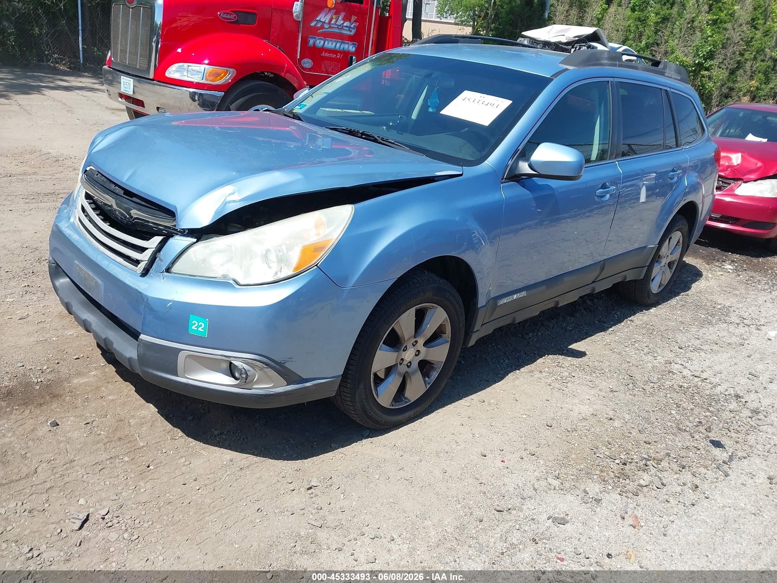 2010 Subaru Outback 2.5i Premium Синий vin: 4S4BRBCC3A3381872