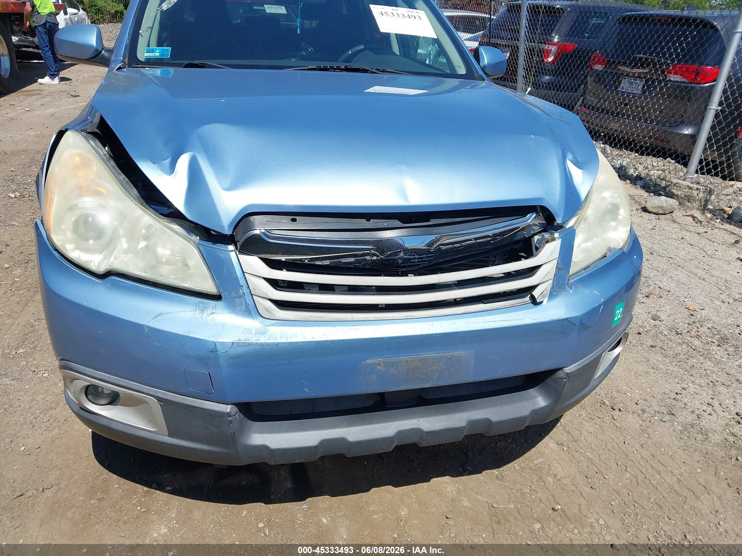 2010 Subaru Outback 2.5i Premium Синий vin: 4S4BRBCC3A3381872