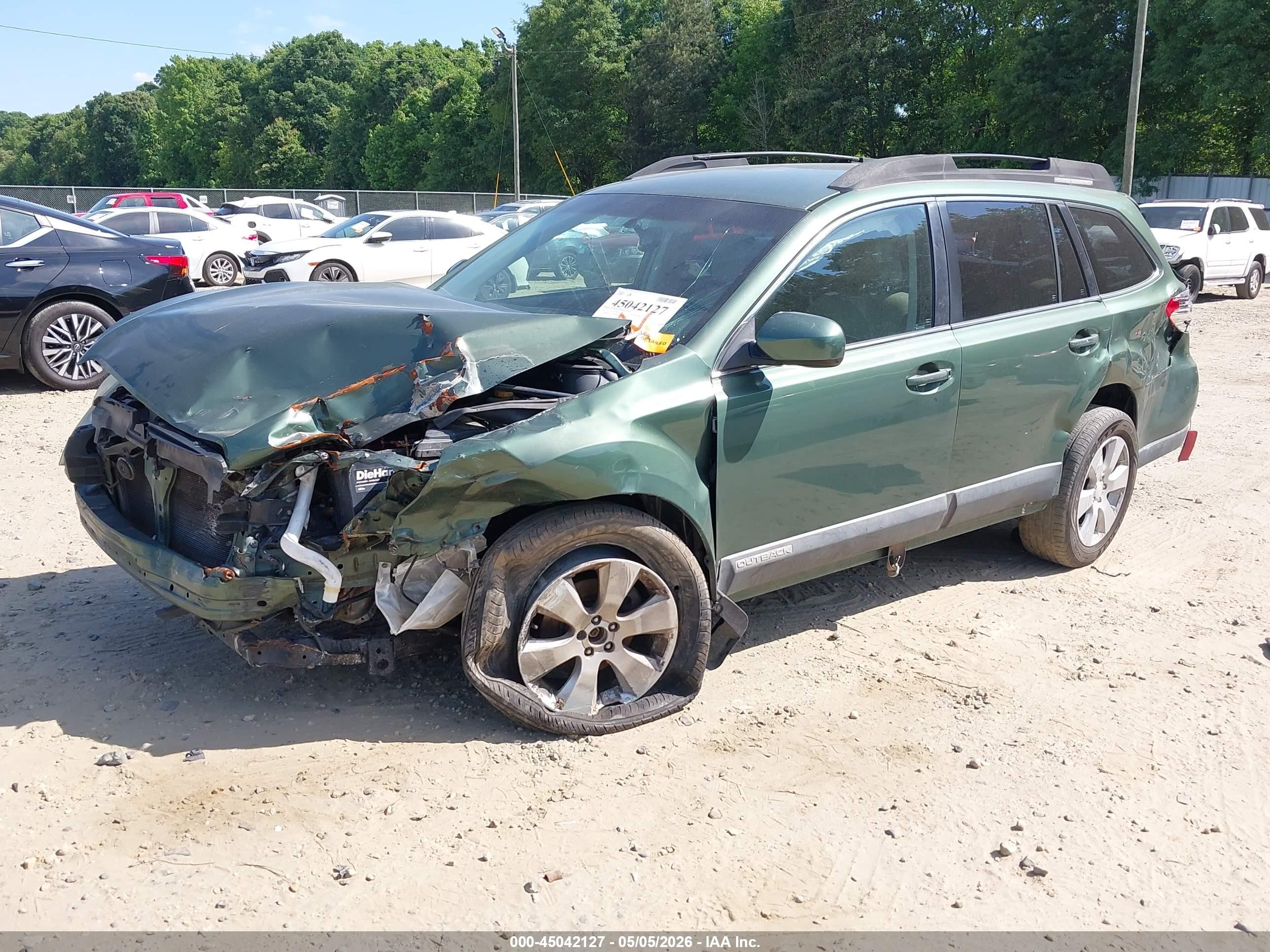 2011 Subaru Outback 2.5i Premium Green vin: 4S4BRBCC3B3385986