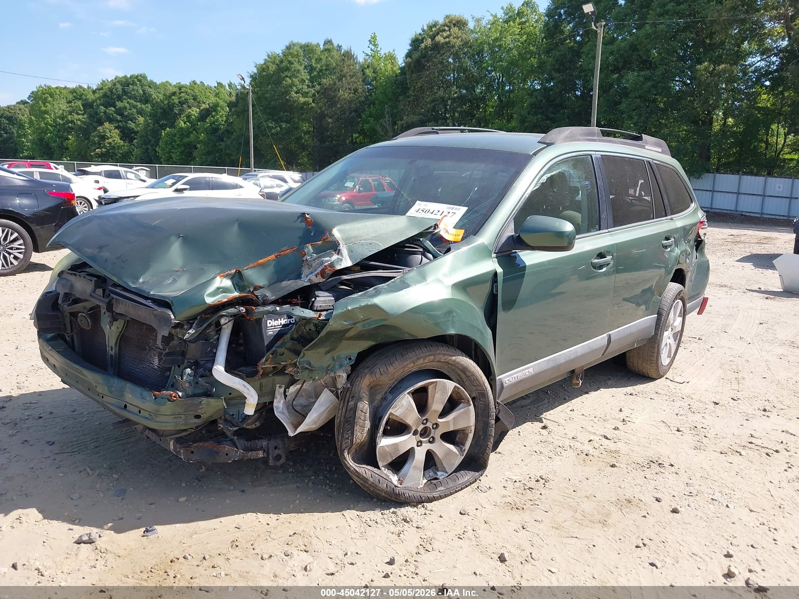 2011 Subaru Outback 2.5i Premium Green vin: 4S4BRBCC3B3385986