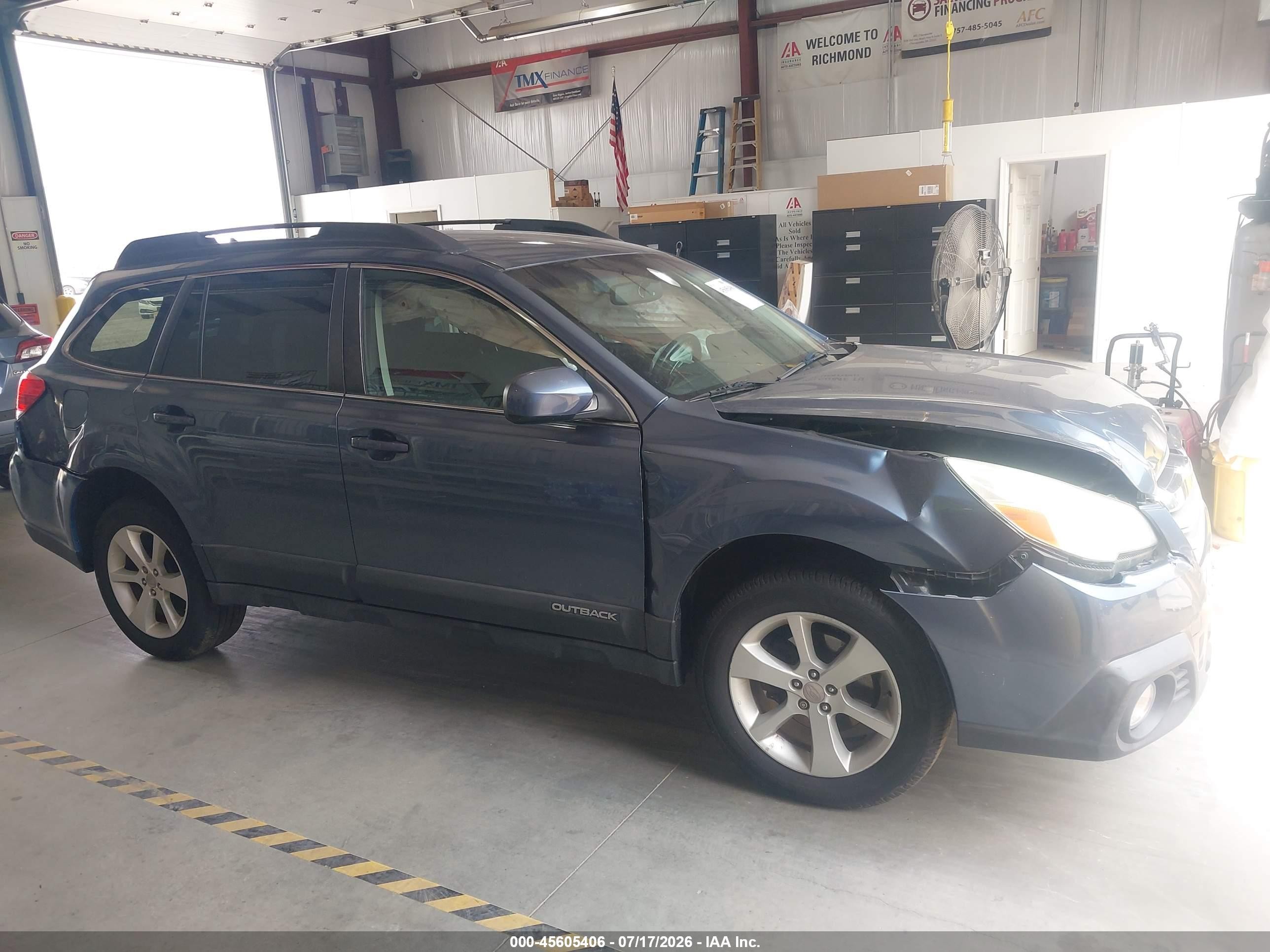 2014 Subaru Outback 2.5i Premium Blue vin: 4S4BRBCC3E3207029