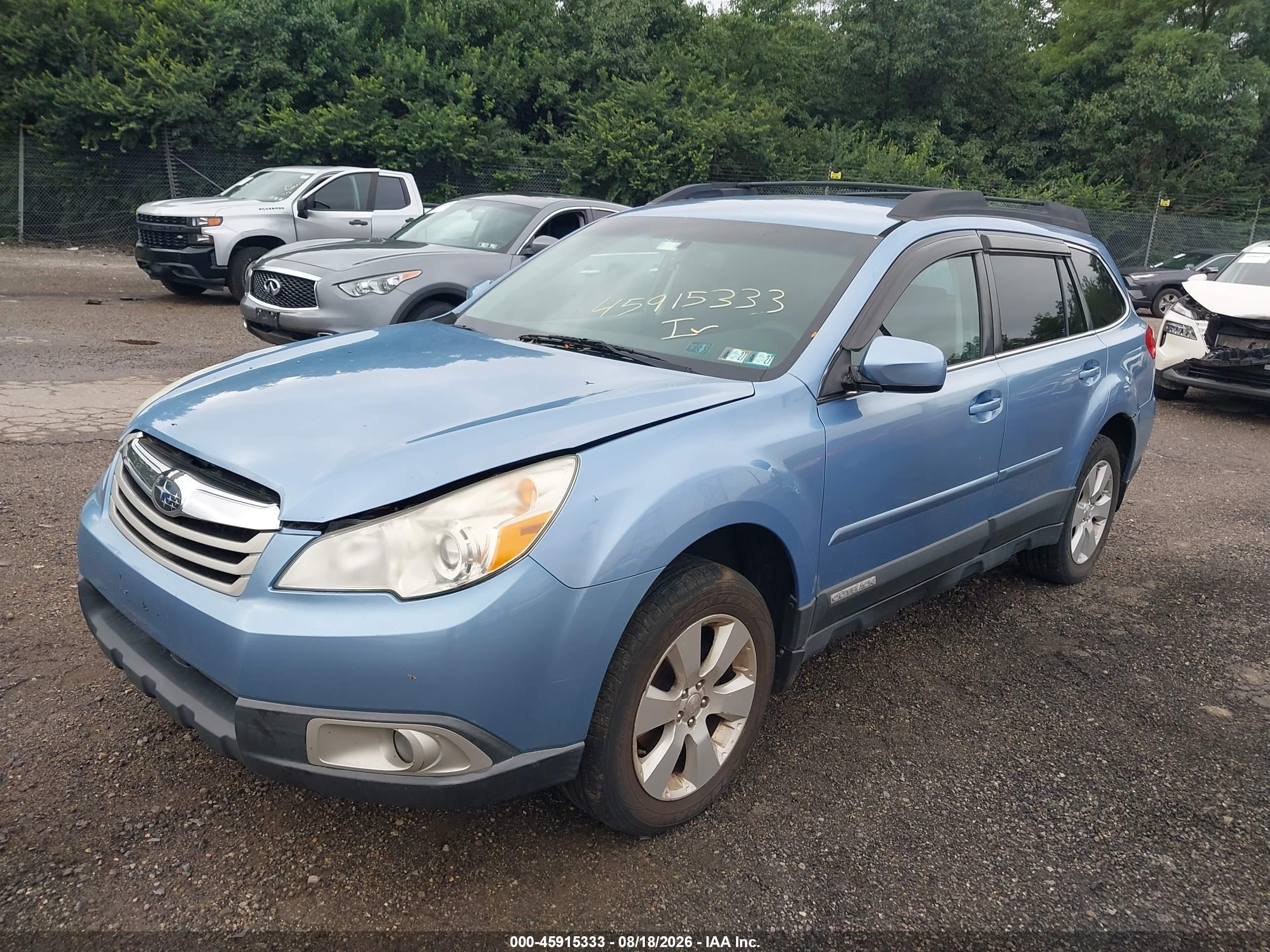 2012 Subaru Outback 2.5i Premium Blue vin: 4S4BRBCC4C3206338