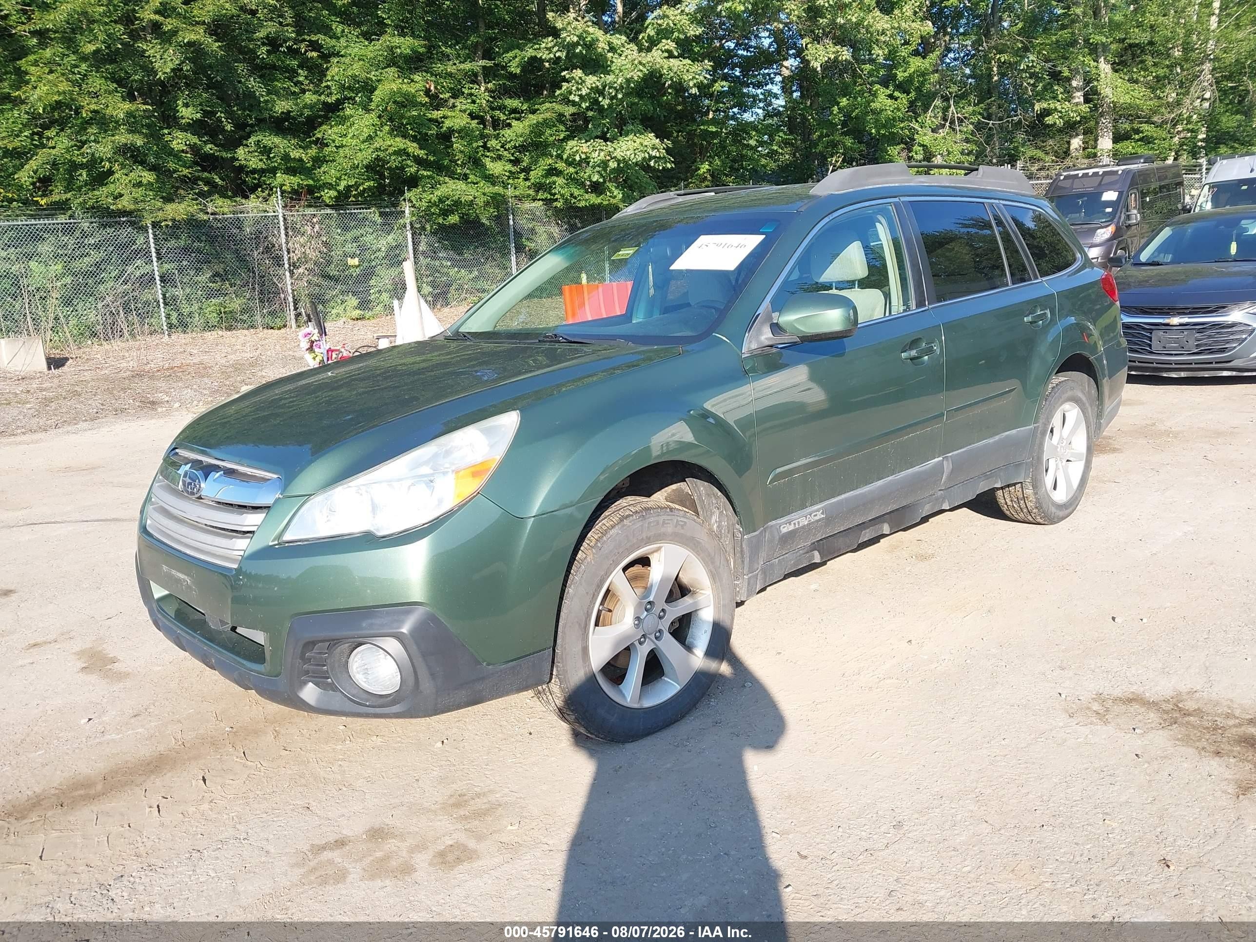 2013 Subaru Outback 2.5i Premium Green vin: 4S4BRBCC4D3204588
