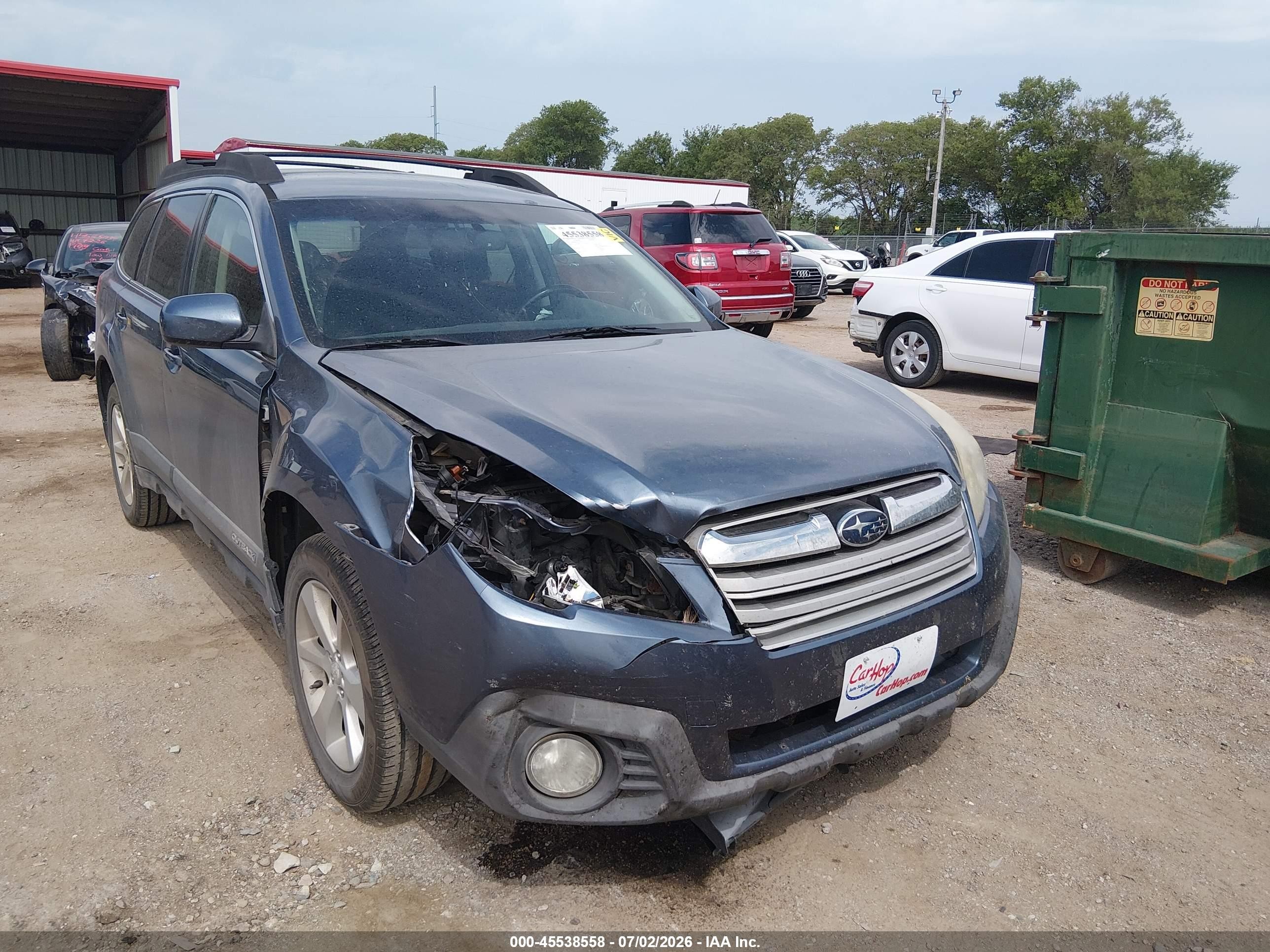 2013 Subaru Outback 2.5i Premium Blue vin: 4S4BRBCC4D3241303