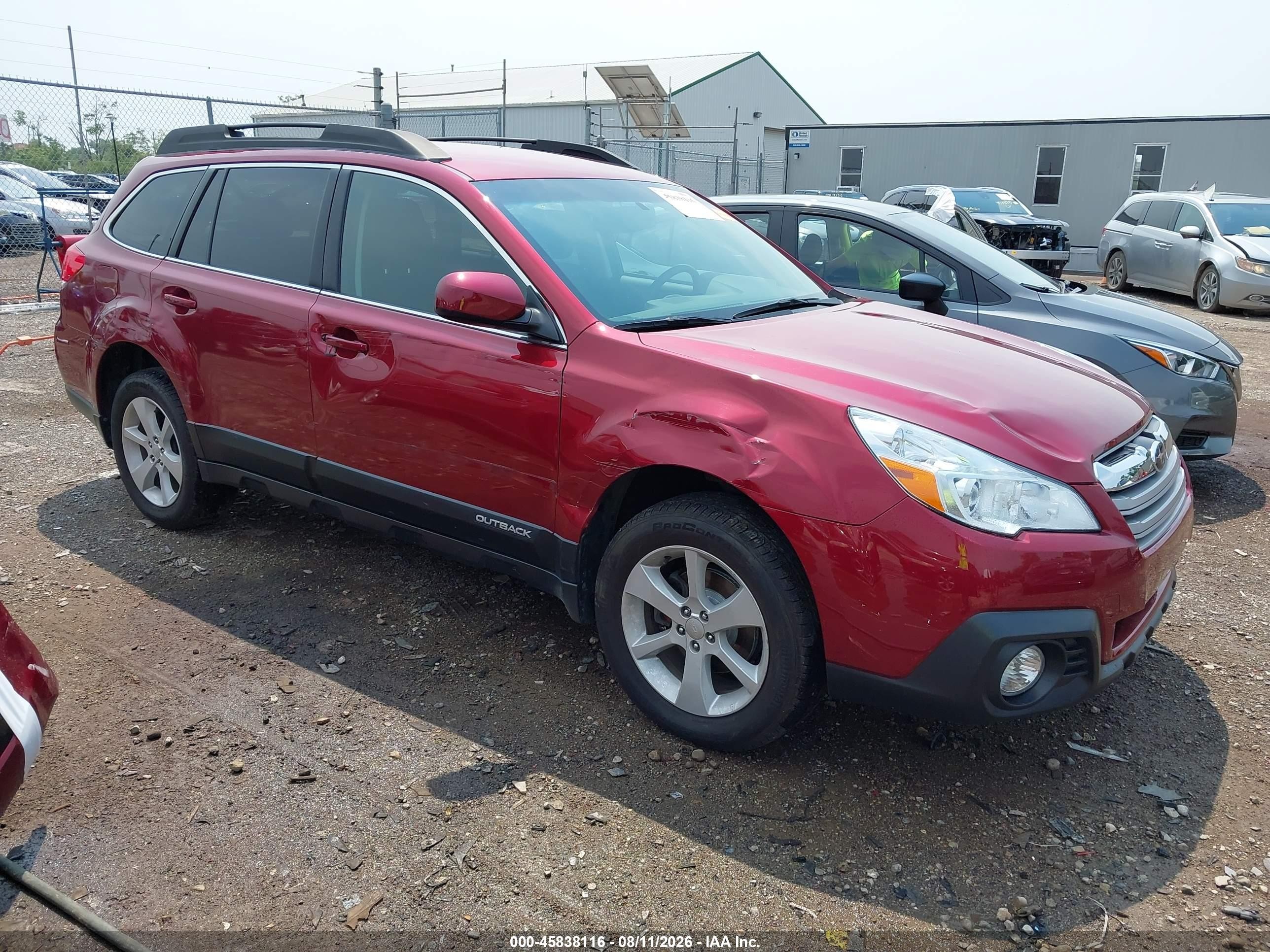 2014 Subaru Outback 2.5i Premium Red vin: 4S4BRBCC4E3245496