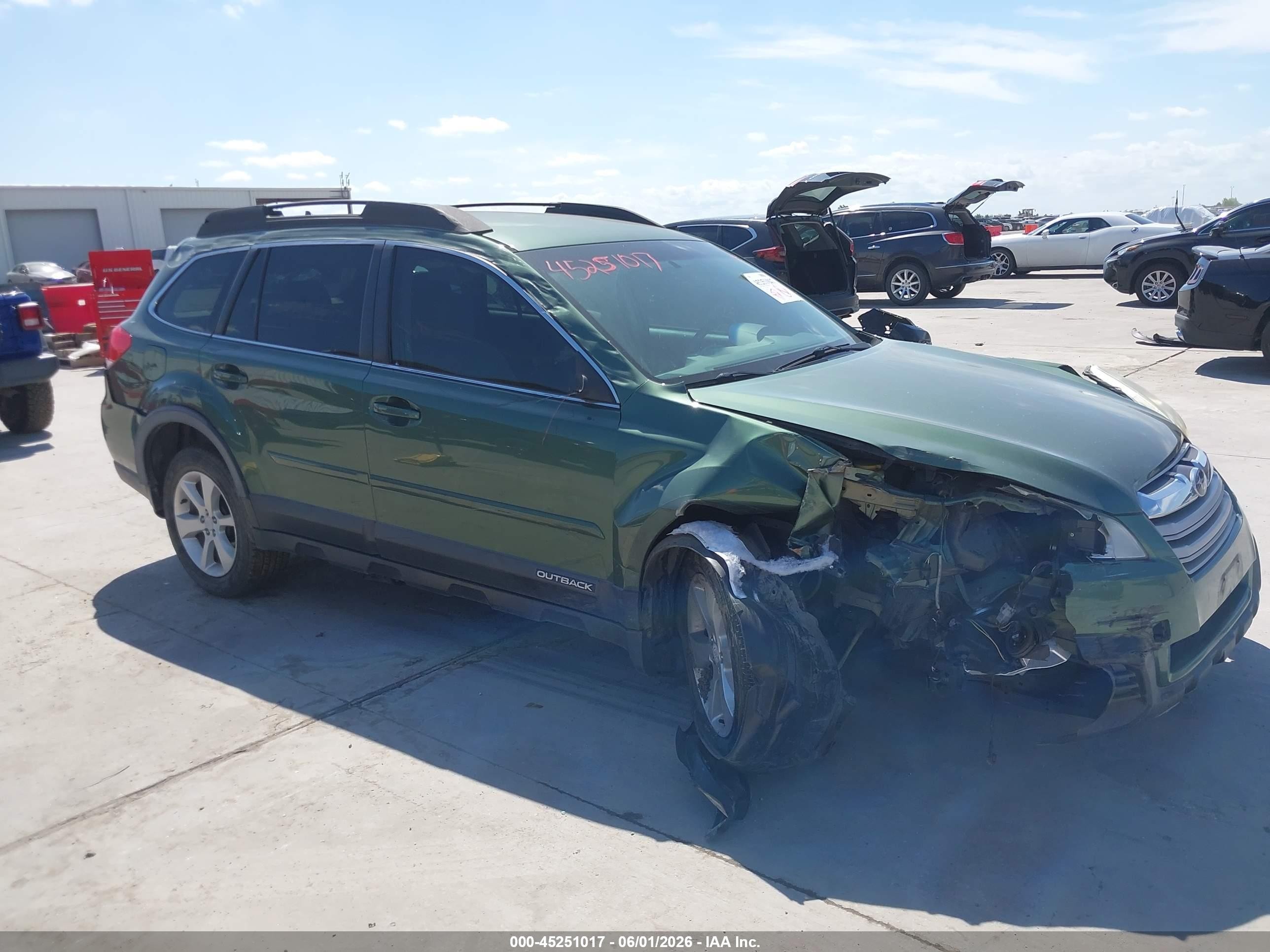 2014 Subaru Outback 2.5i Premium Green vin: 4S4BRBCC4E3267059