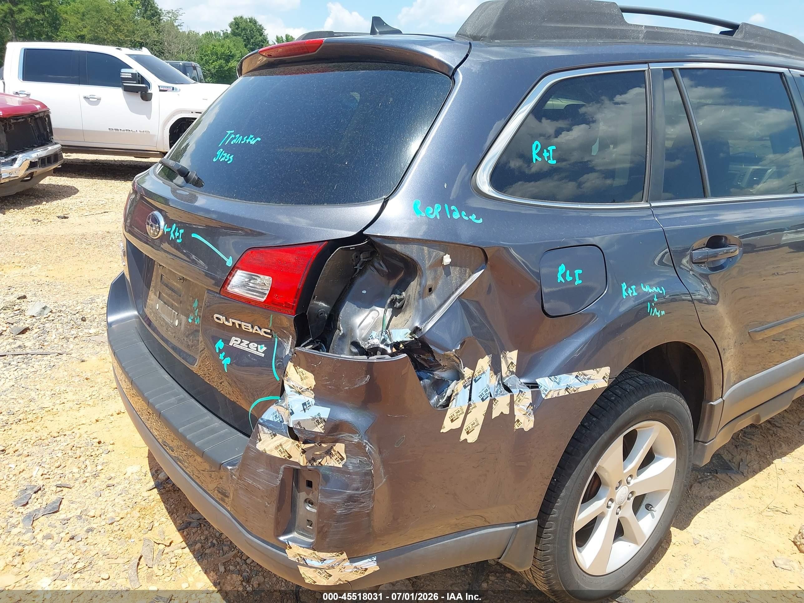 2014 Subaru Outback 2.5i Premium Blue vin: 4S4BRBCC4E3292902