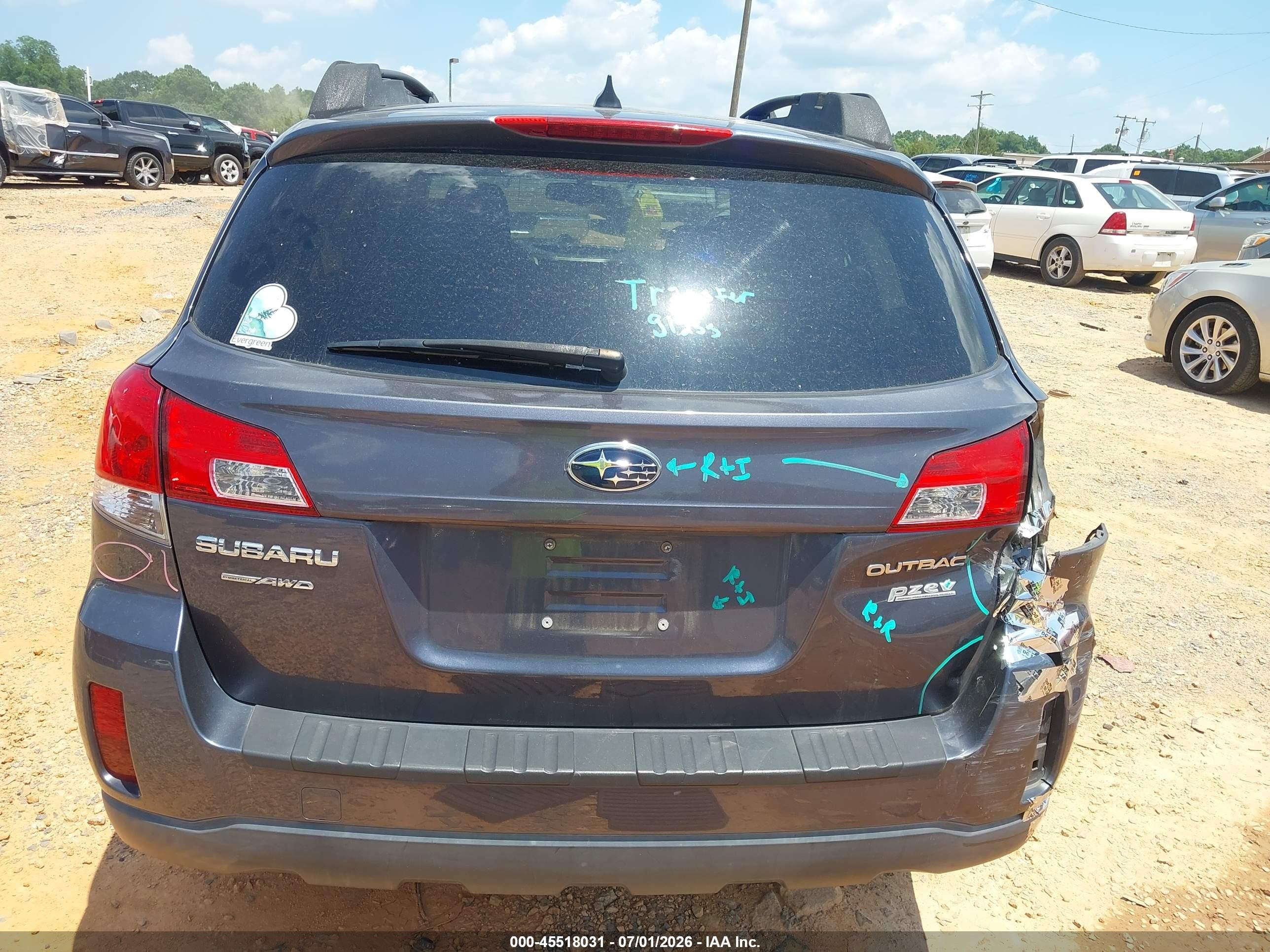 2014 Subaru Outback 2.5i Premium Blue vin: 4S4BRBCC4E3292902