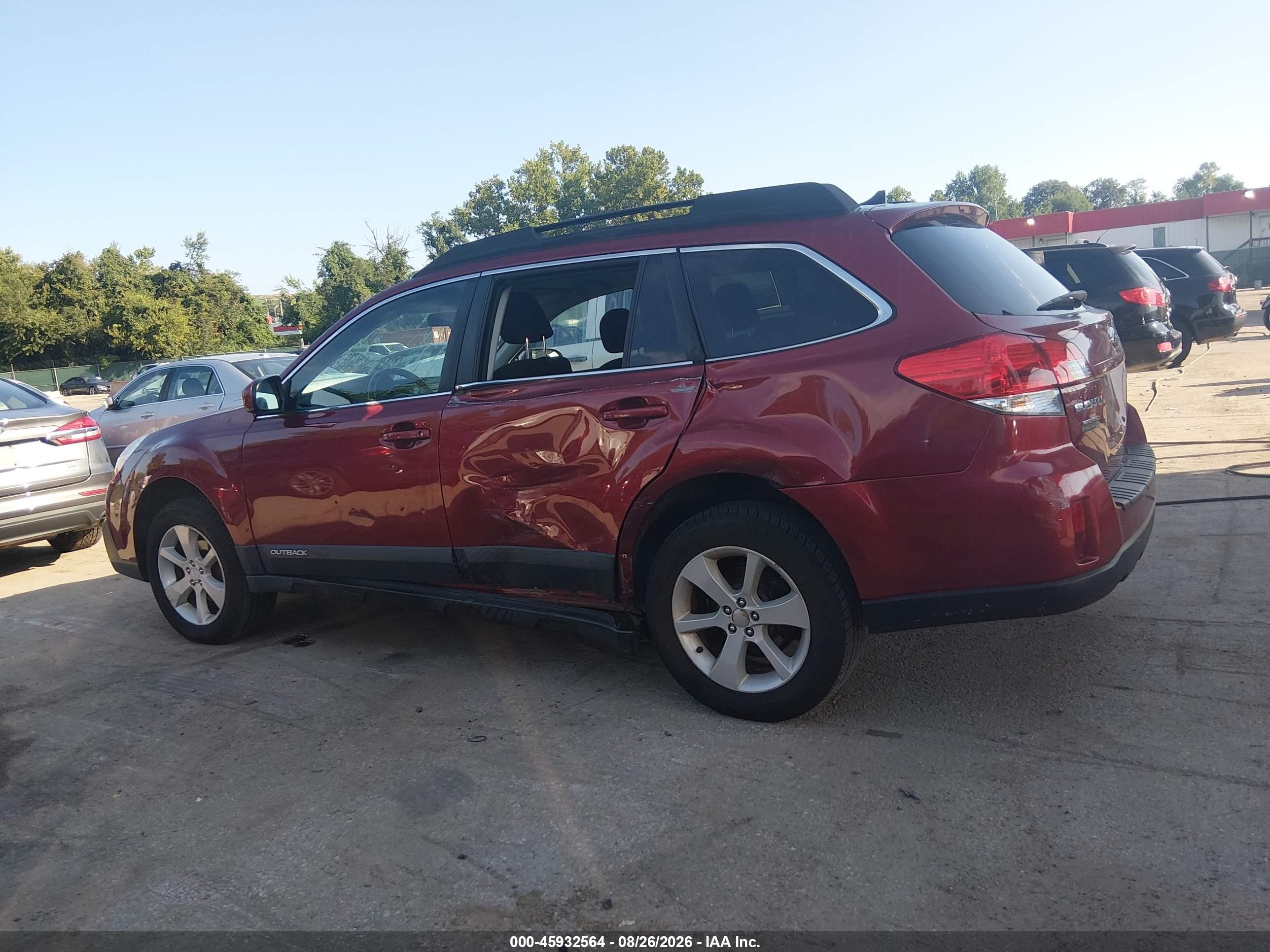 2014 Subaru Outback 2.5i Premium Red vin: 4S4BRBCC4E3306507