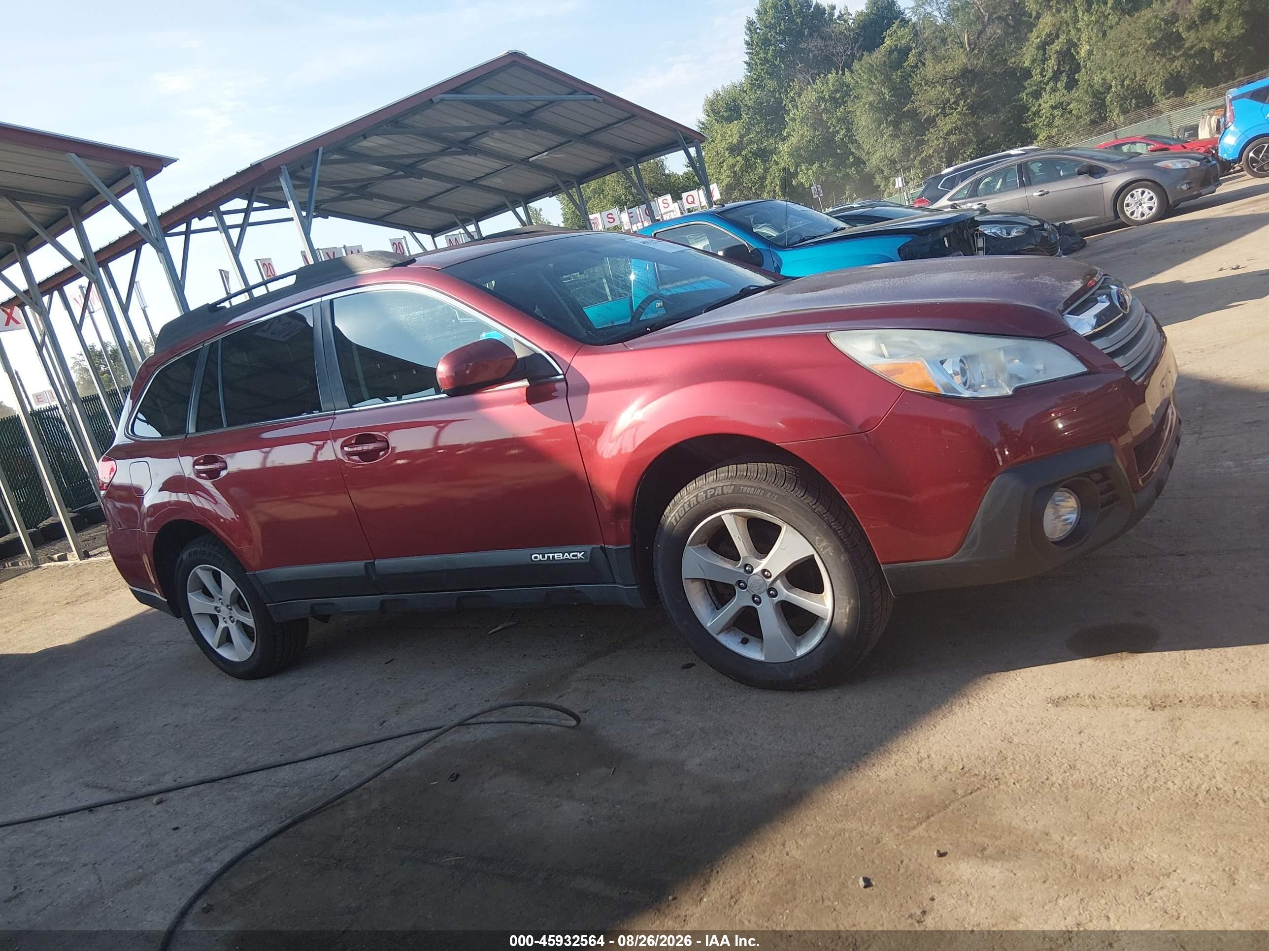 2014 Subaru Outback 2.5i Premium Red vin: 4S4BRBCC4E3306507