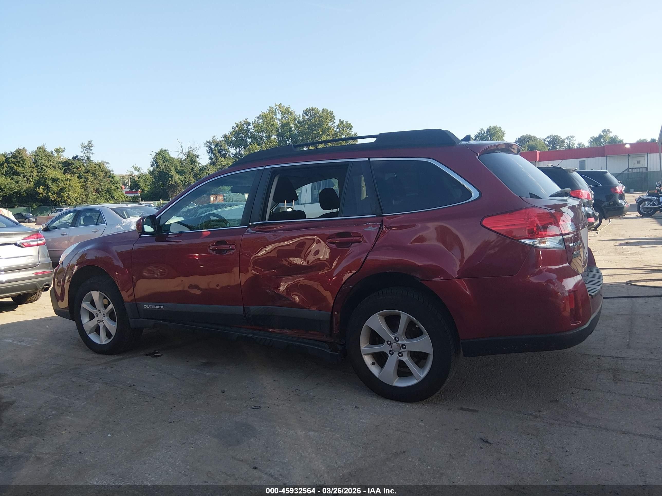 2014 Subaru Outback 2.5i Premium Red vin: 4S4BRBCC4E3306507