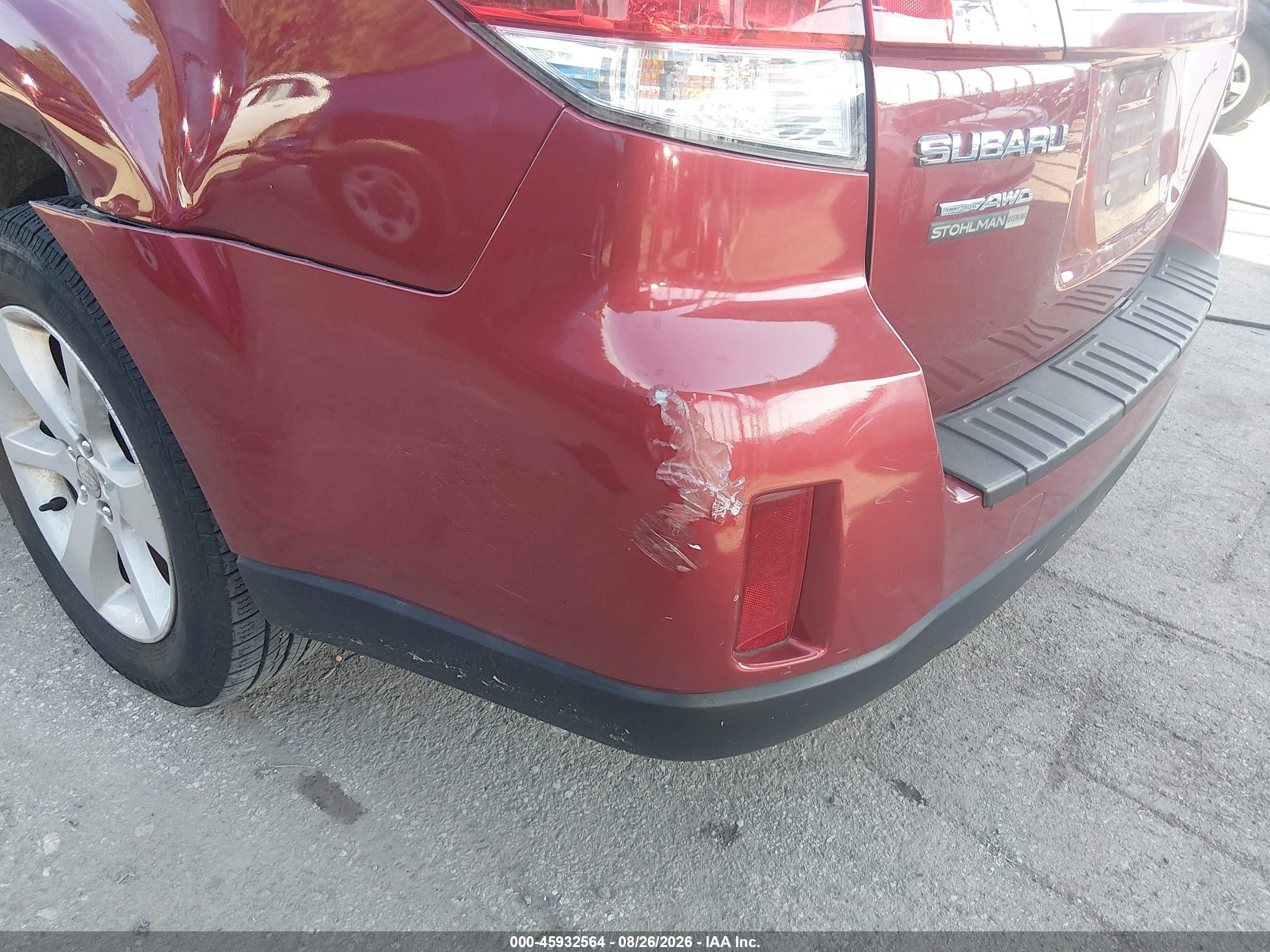 2014 Subaru Outback 2.5i Premium Red vin: 4S4BRBCC4E3306507