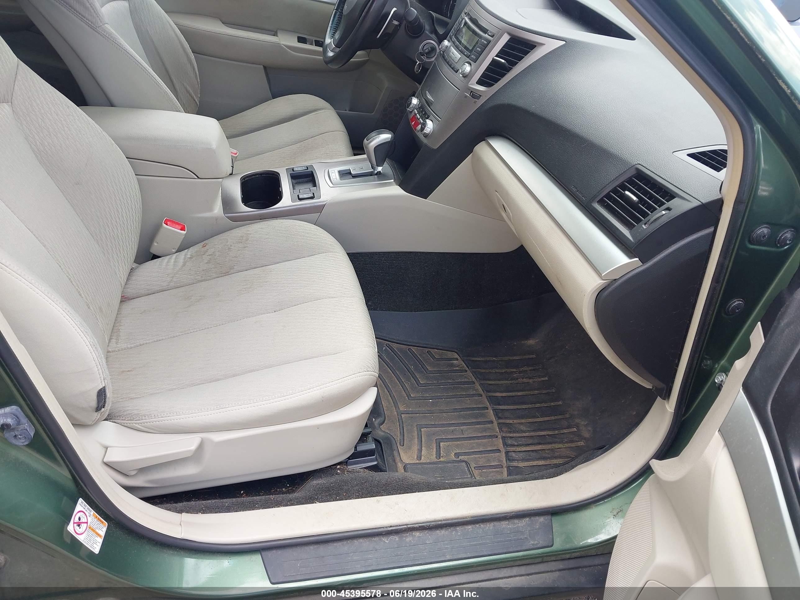 2012 Subaru Outback 2.5i Premium Green vin: 4S4BRBCC5C3255029