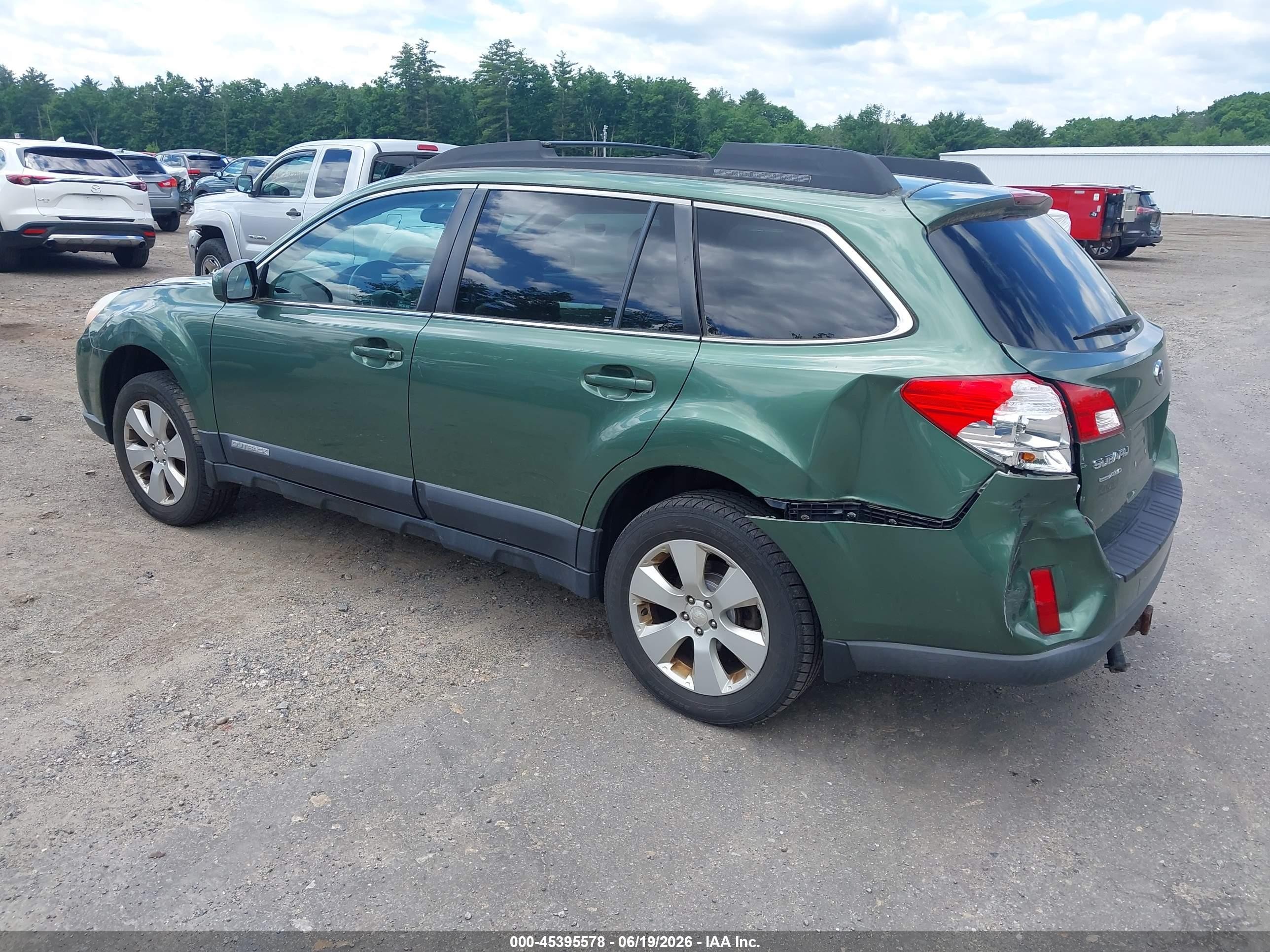 2012 Subaru Outback 2.5i Premium Green vin: 4S4BRBCC5C3255029