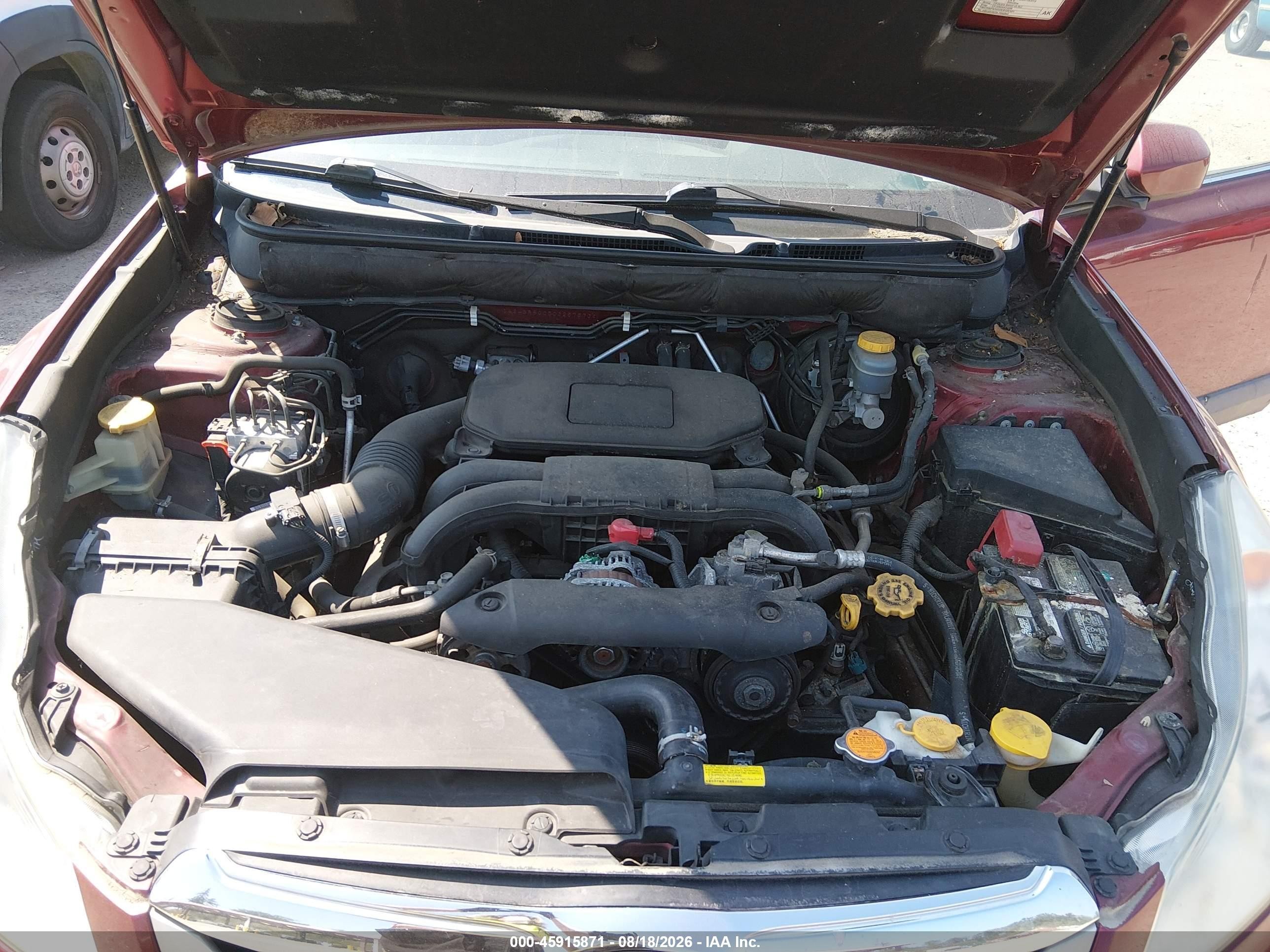 2012 Subaru Outback 2.5i Premium Red vin: 4S4BRBCC5C3257573