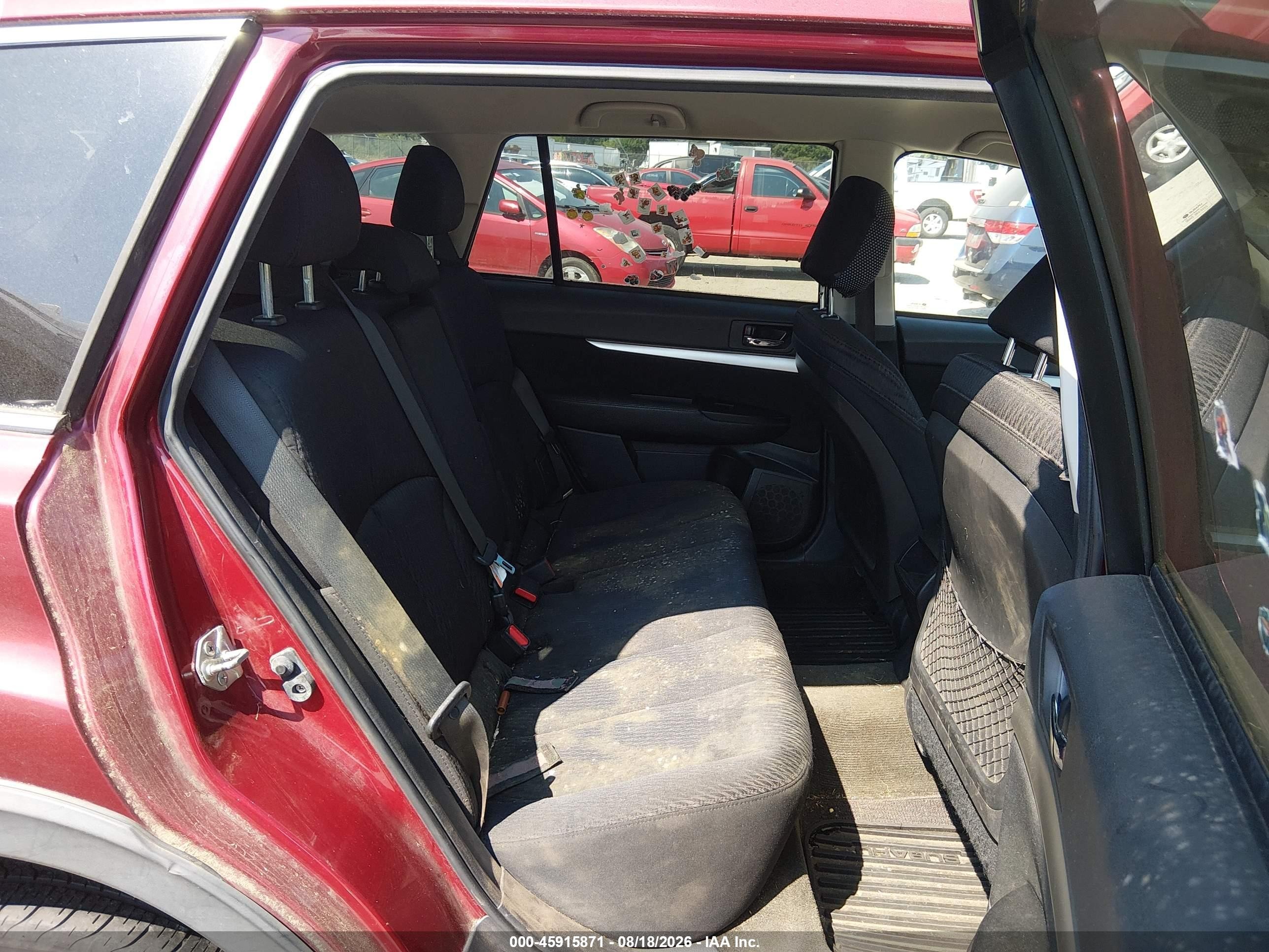 2012 Subaru Outback 2.5i Premium Red vin: 4S4BRBCC5C3257573